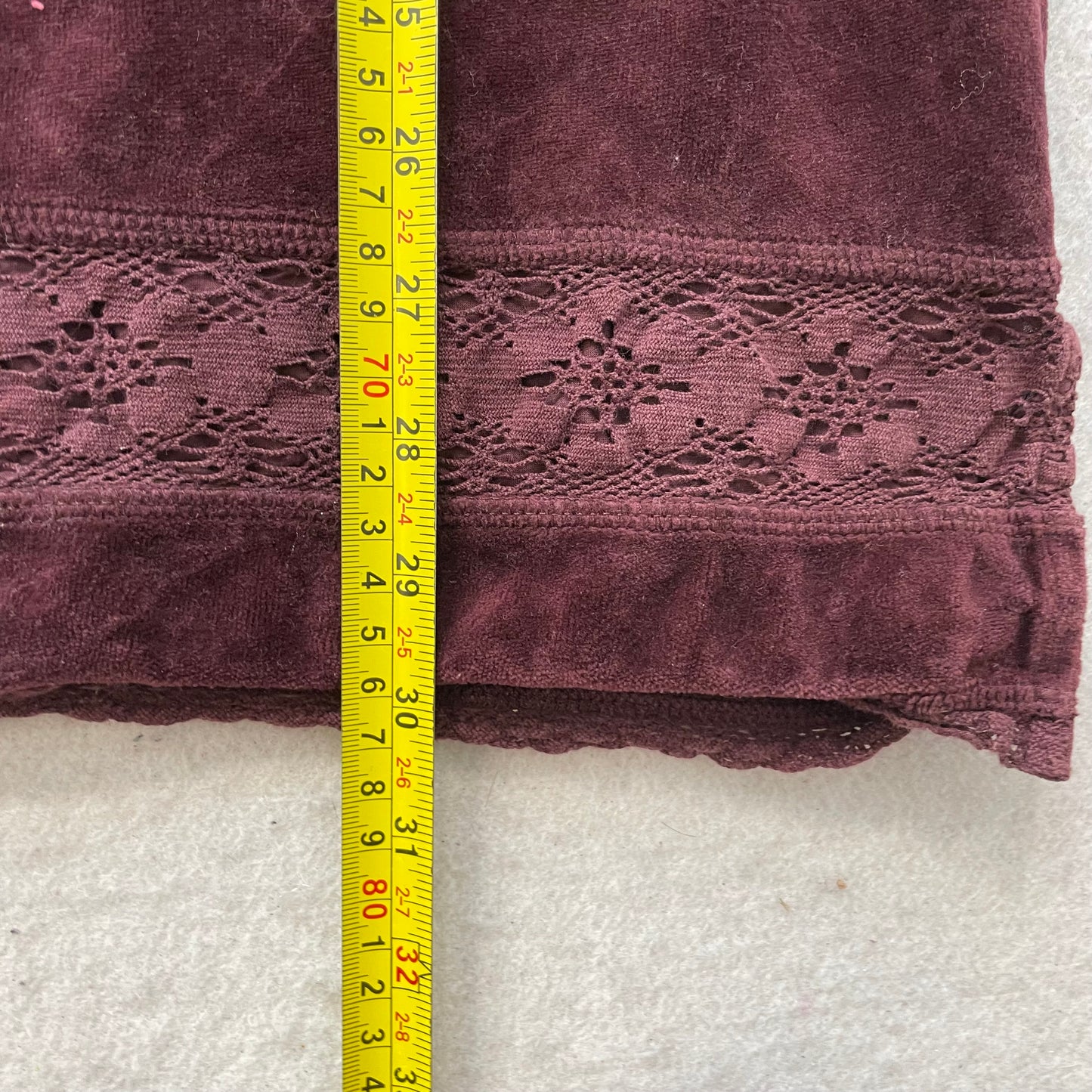 2003 Vintage Juicy Couture Women's Maroon Velour Pullover Long Hooded Y2k Size M