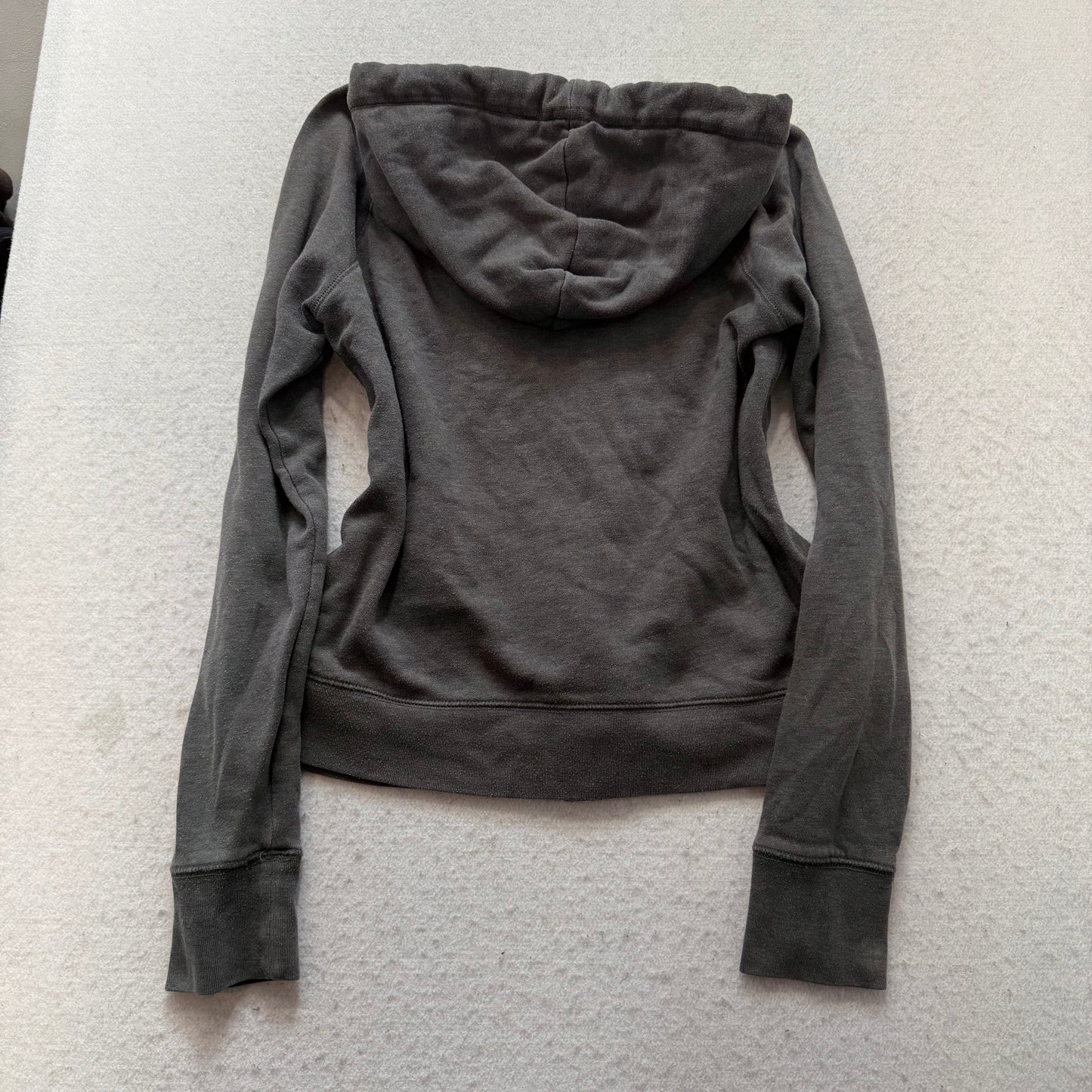 Aeropostale Women's Gray Fleece Full Zip Hoodie Drawstring Pockets Casual Size M