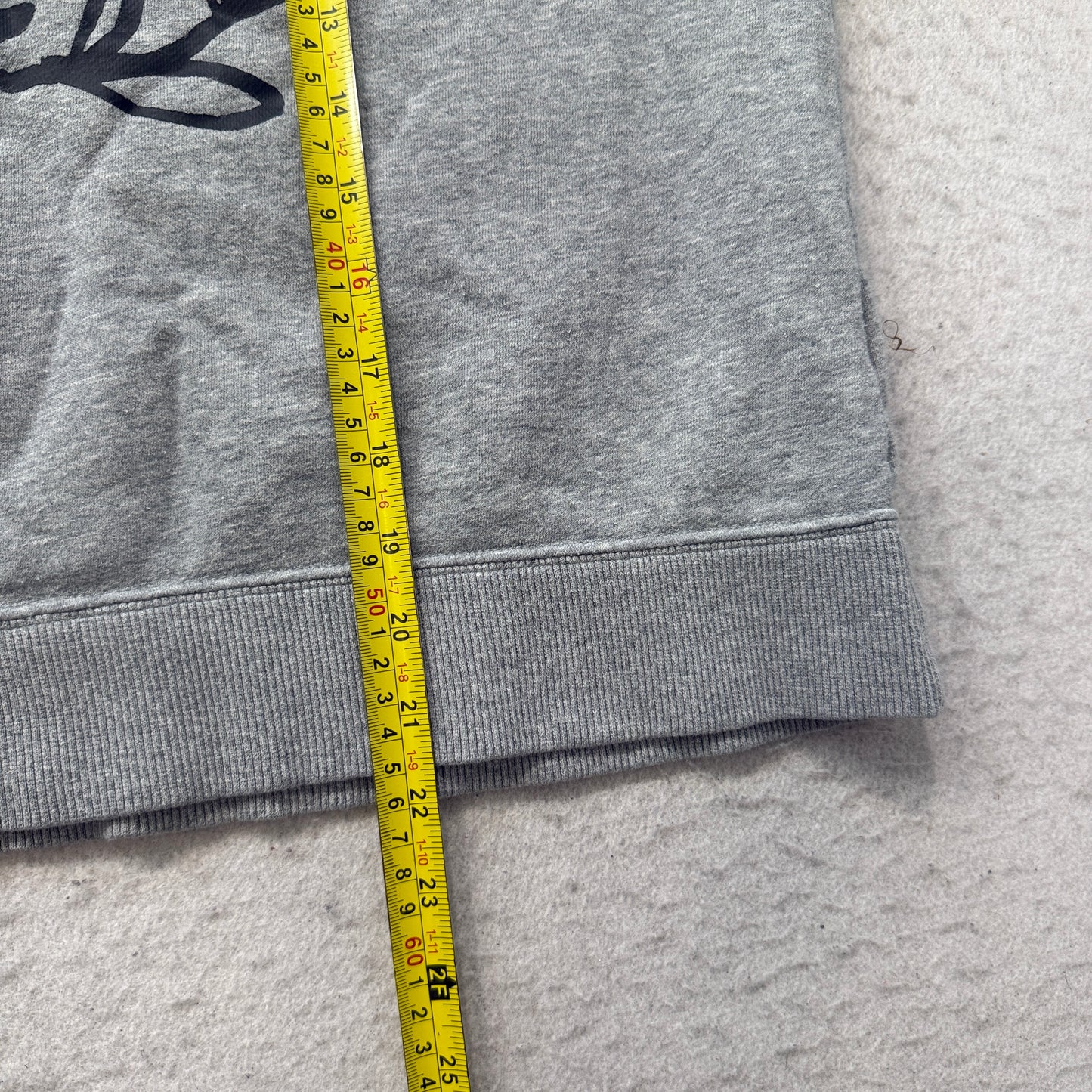Jordan Women's Grey Fleece Sweatshirt Long Sleeve Crewneck Casual Graphic Size S