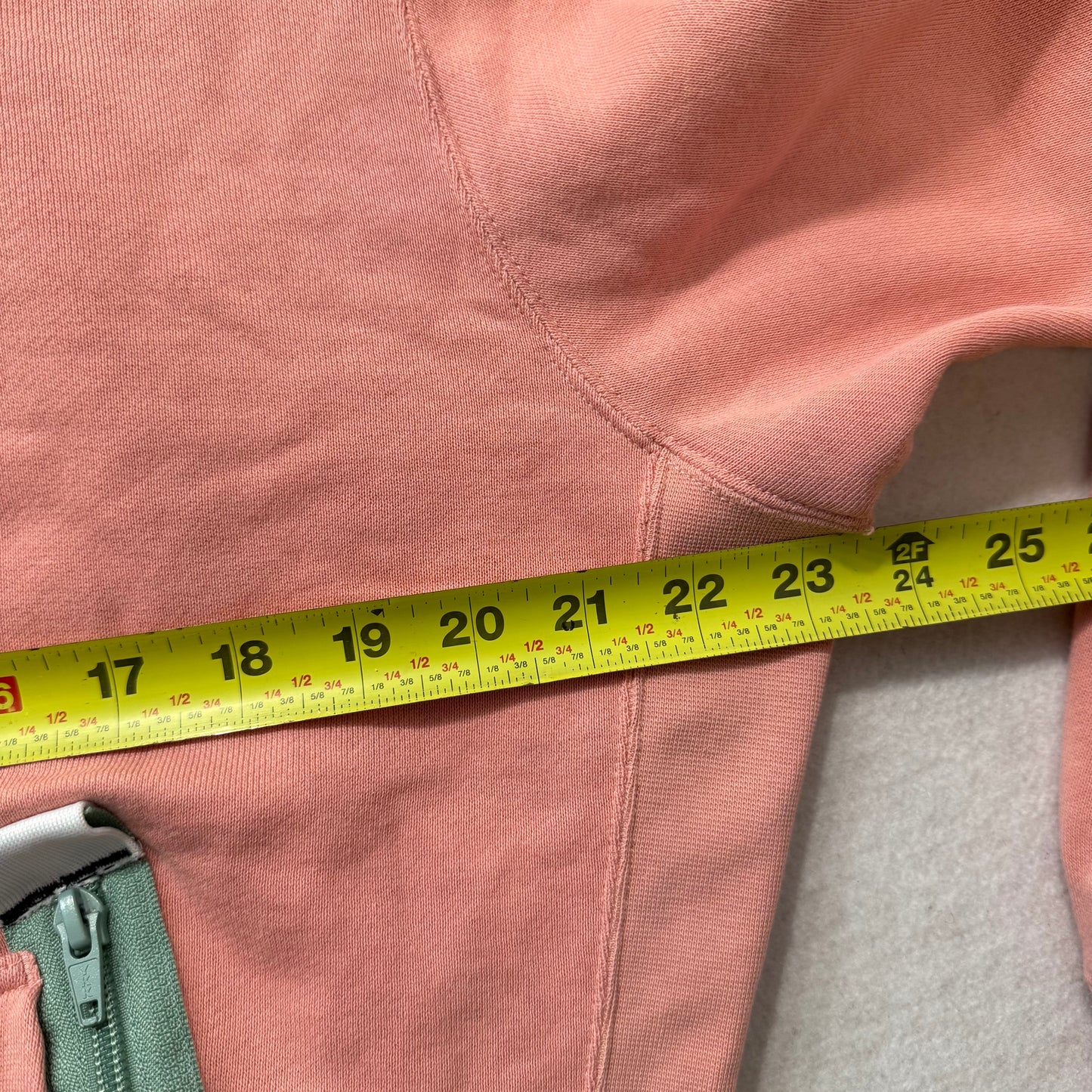Nike Pink Pullover Hoodie with Front Pocket and Zip Detail Size M