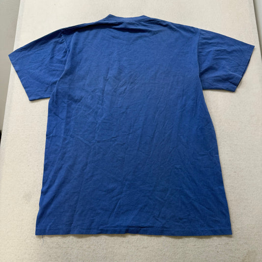 Jomi Men's Royal Blue Cotton Relaxed Fit T-Shirt Short Sleeves Crewneck Size L