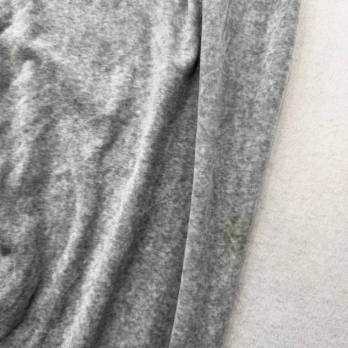 Juicy Couture Women's Heather Gray Velour Flared Track Pant Loungewear Size XL