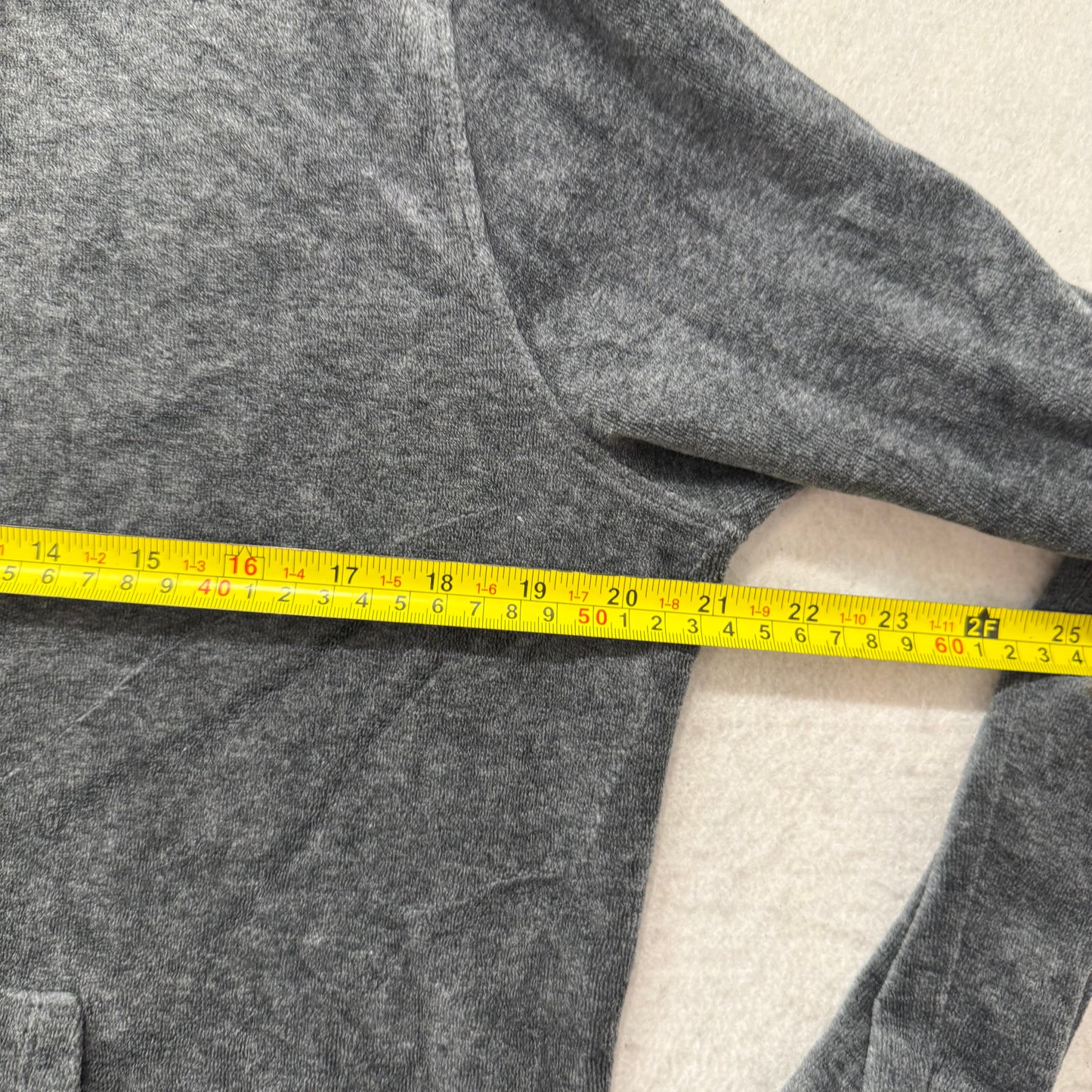Juicy Couture Women Charcoal Grey Velour Tracksuit Set Hoodie & Pant Y2k Size XL