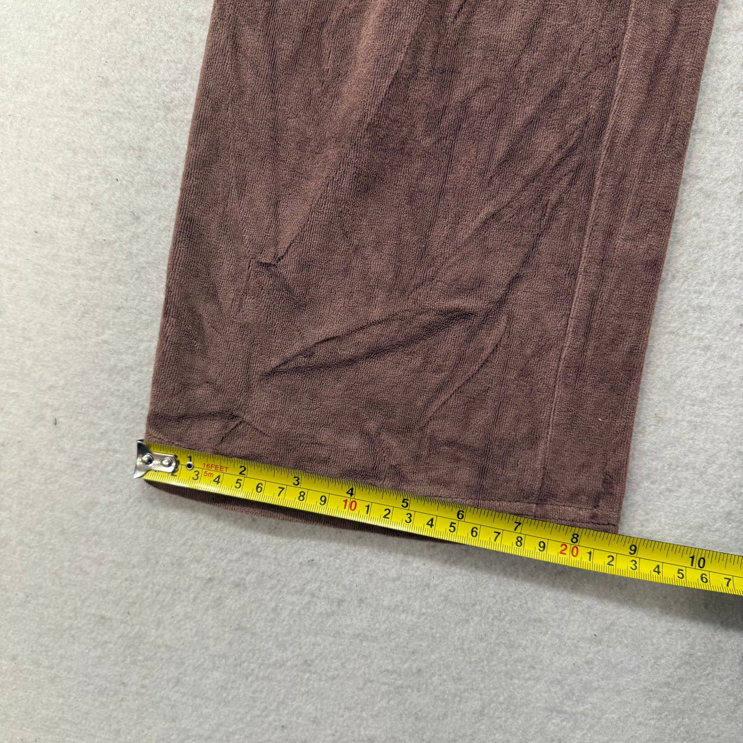 Vintage Juicy Couture Women's Chestnut Brown Velour Flared Track Pant Y2K Size S