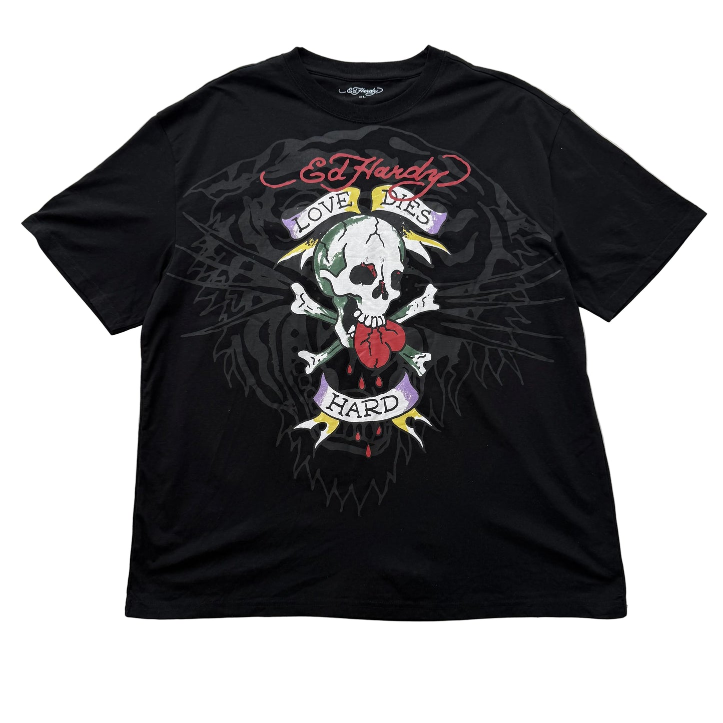 ED HARDY “Love Skull” BLACK GRAPHIC TEE