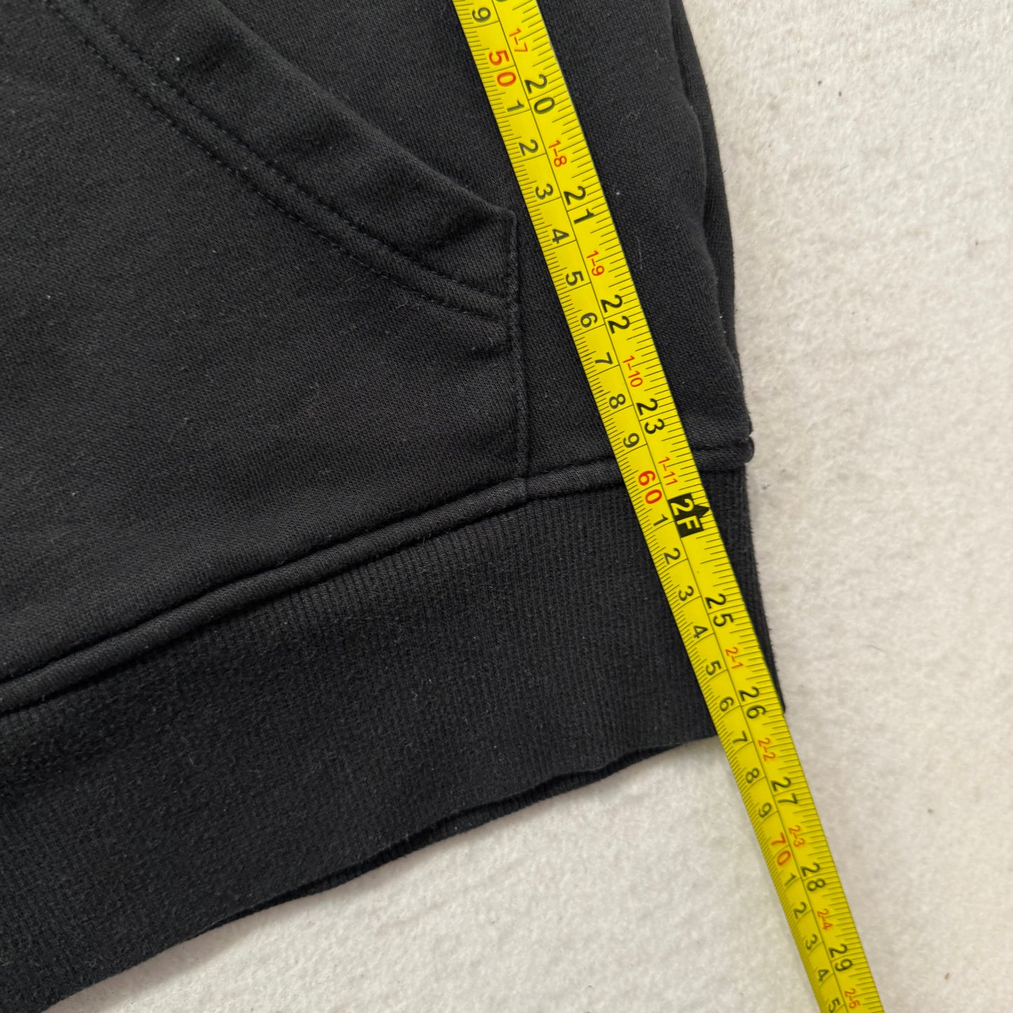 True Religion Men's Black Cotton Zip Up Hoodie Horseshoe Logo Streetwear Size M