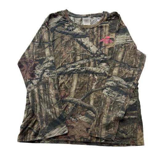 Mossy Oak Break Up Infinity Women's Green Camo Long Sleeve Shirt Outdoor Size L