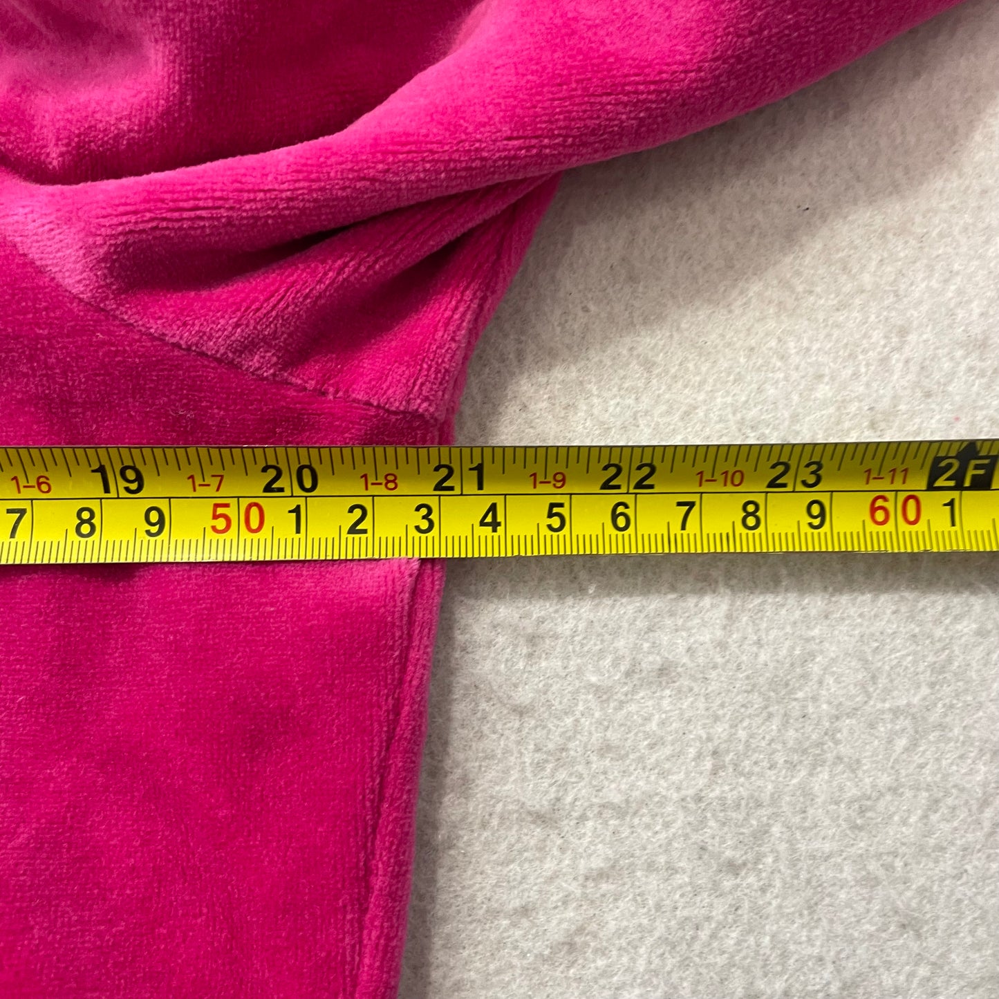 Vintage Juicy Couture Women's Hot Pink Velour Tracksuit Set Hoodie & Pant Size L