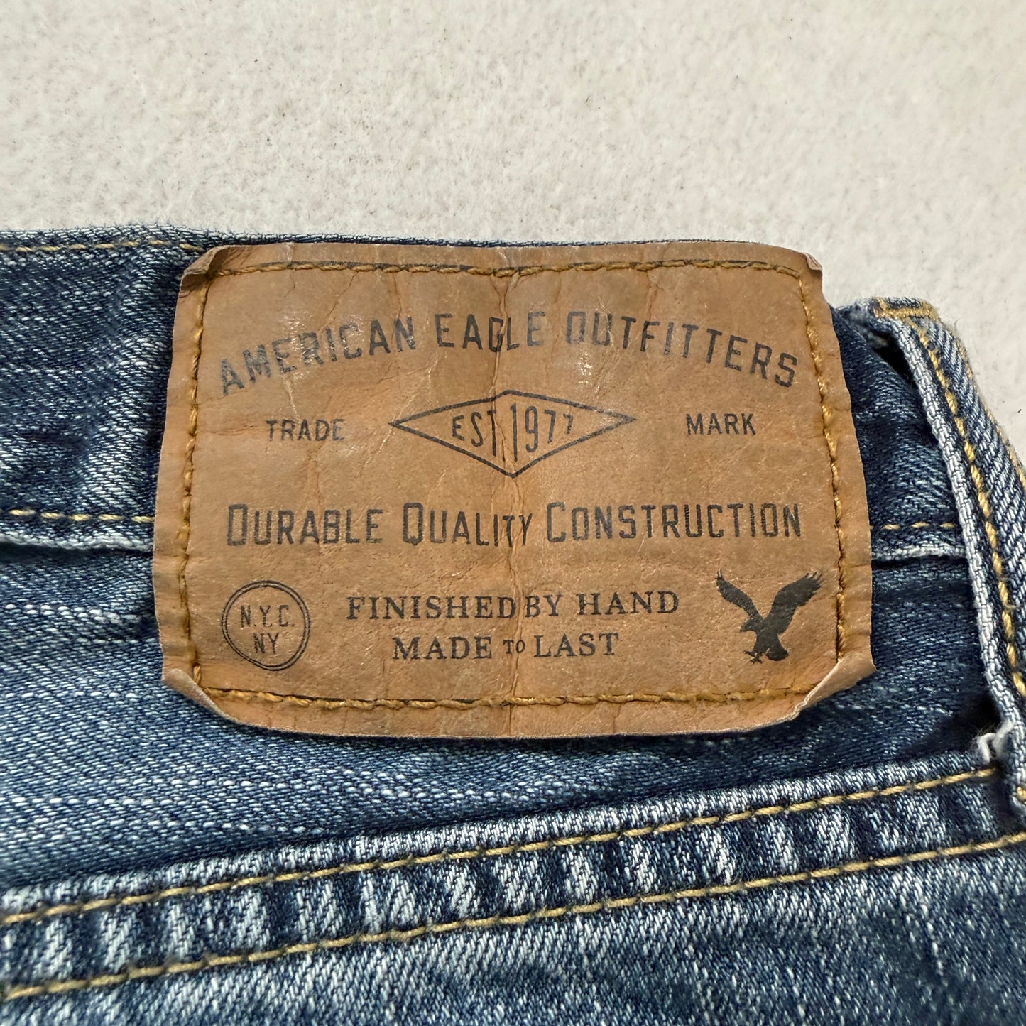 American Eagle Outfitters Made to Last Men's Blue Bootcut Denim Jeans Size W35