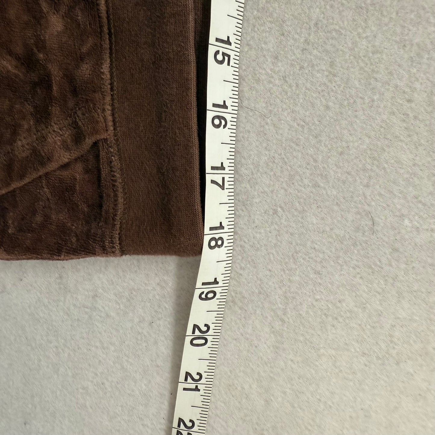 Juicy Couture Brown Velour Flare Track Pants Drawstring Pockets Low Rise Size XL