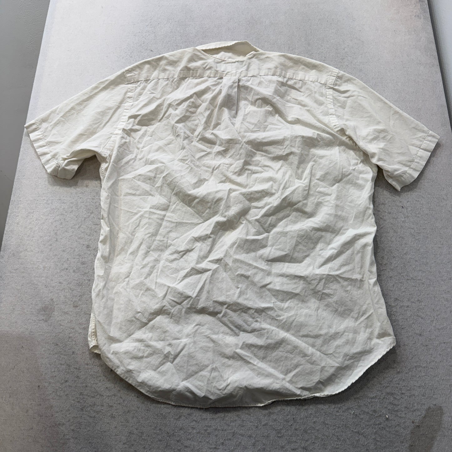 Polo Ralph Lauren Men's White Button-Up Shirt Short Sleeve Classic Fit Size L
