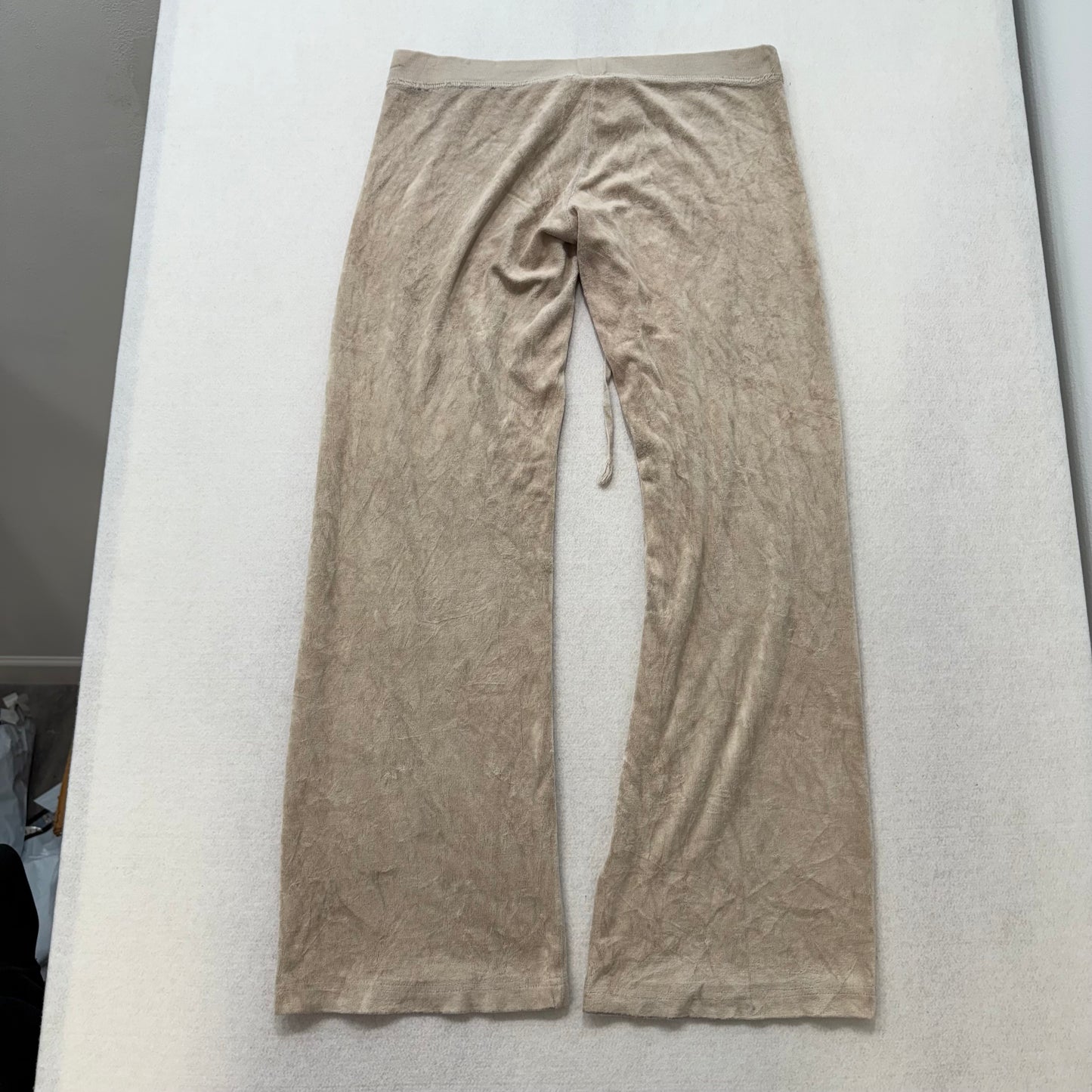 Vintage Juicy Couture beige terry flare pants size M