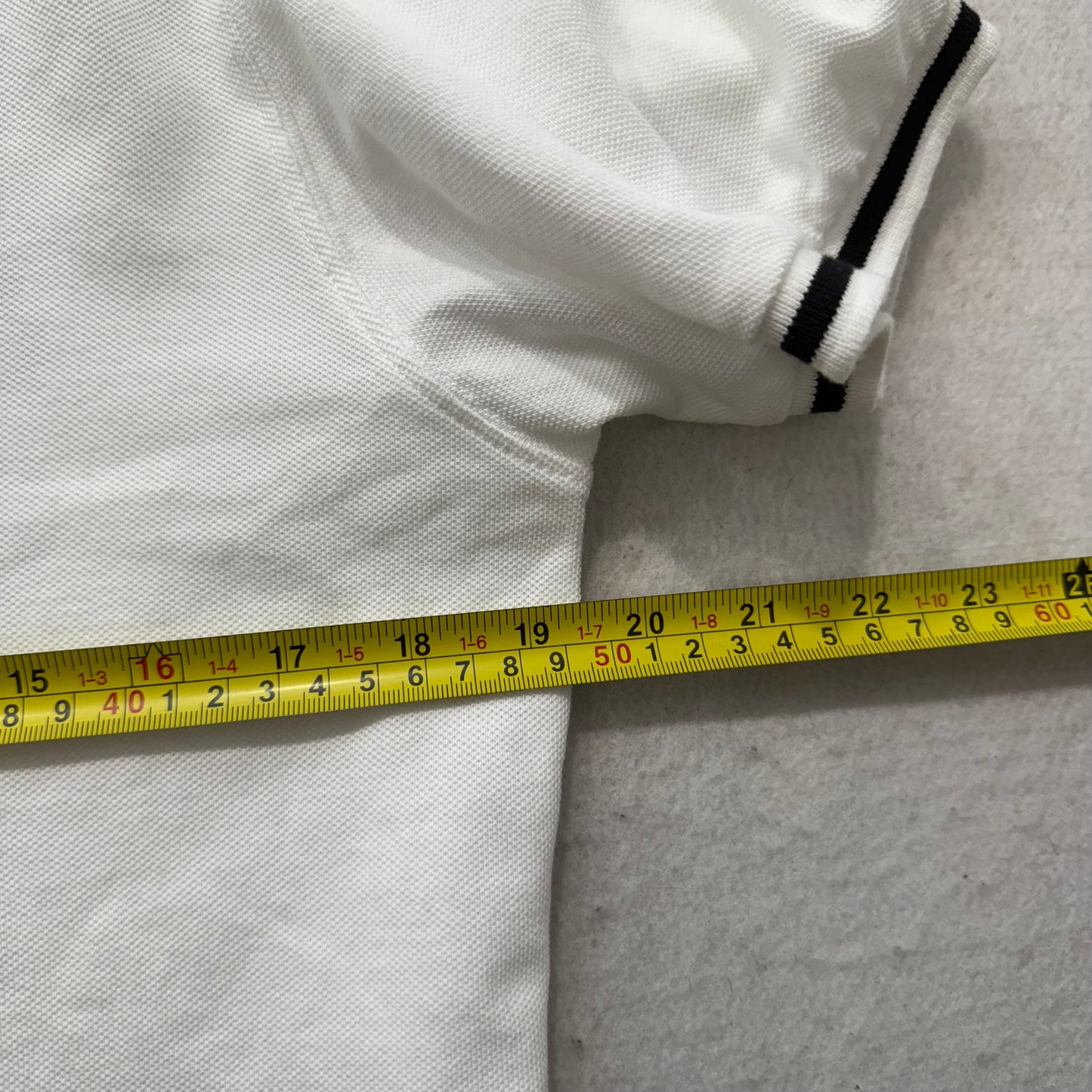 True Religion Men's White Cotton Polo Shirt Short Sleeves Horseshoe Logo Size S