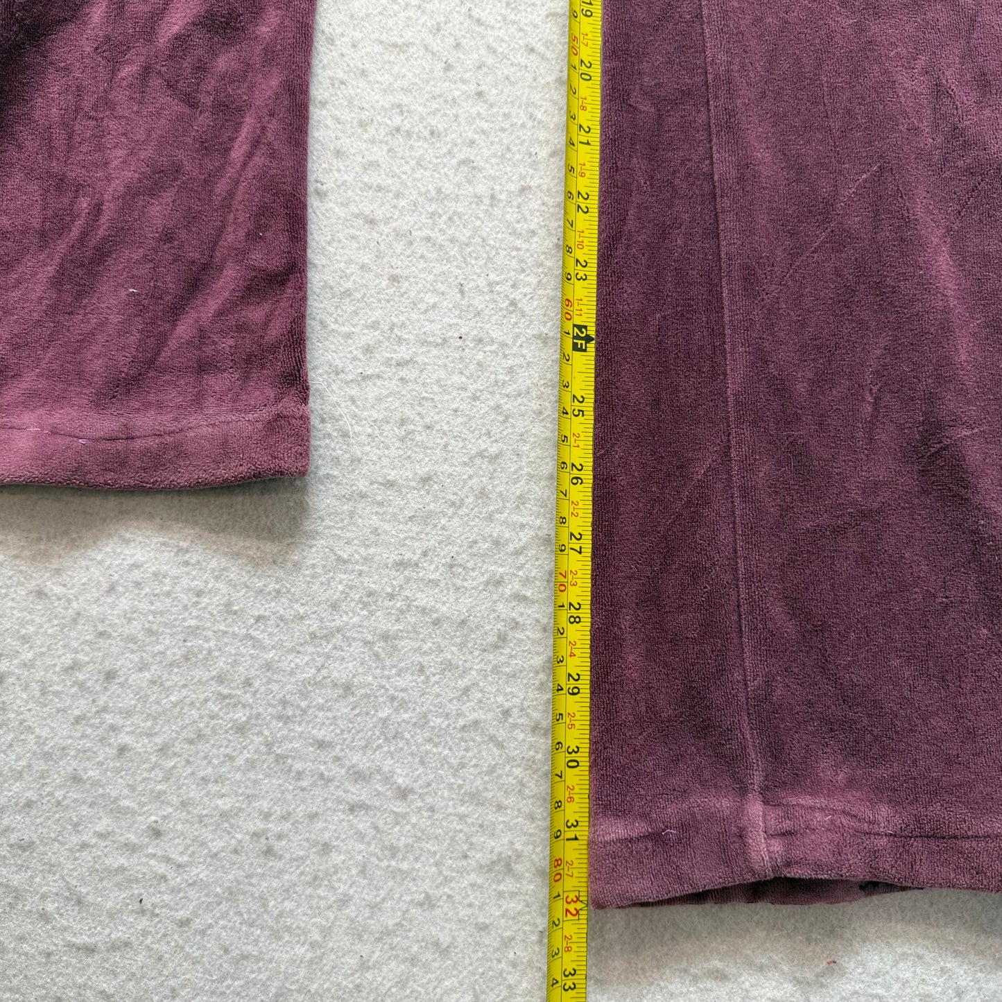 Juicy Couture Women's Plum Velour Flared Track Pants Drawstring Y2K Logo Size XL