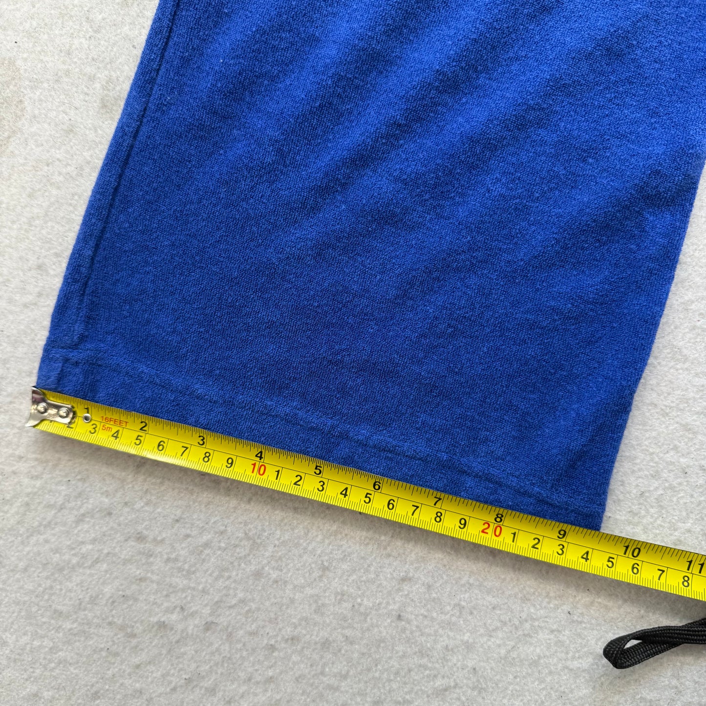 Juicy Couture Women Cobalt Blue Terry Cloth Flared Track Pant Back Pocket Size S
