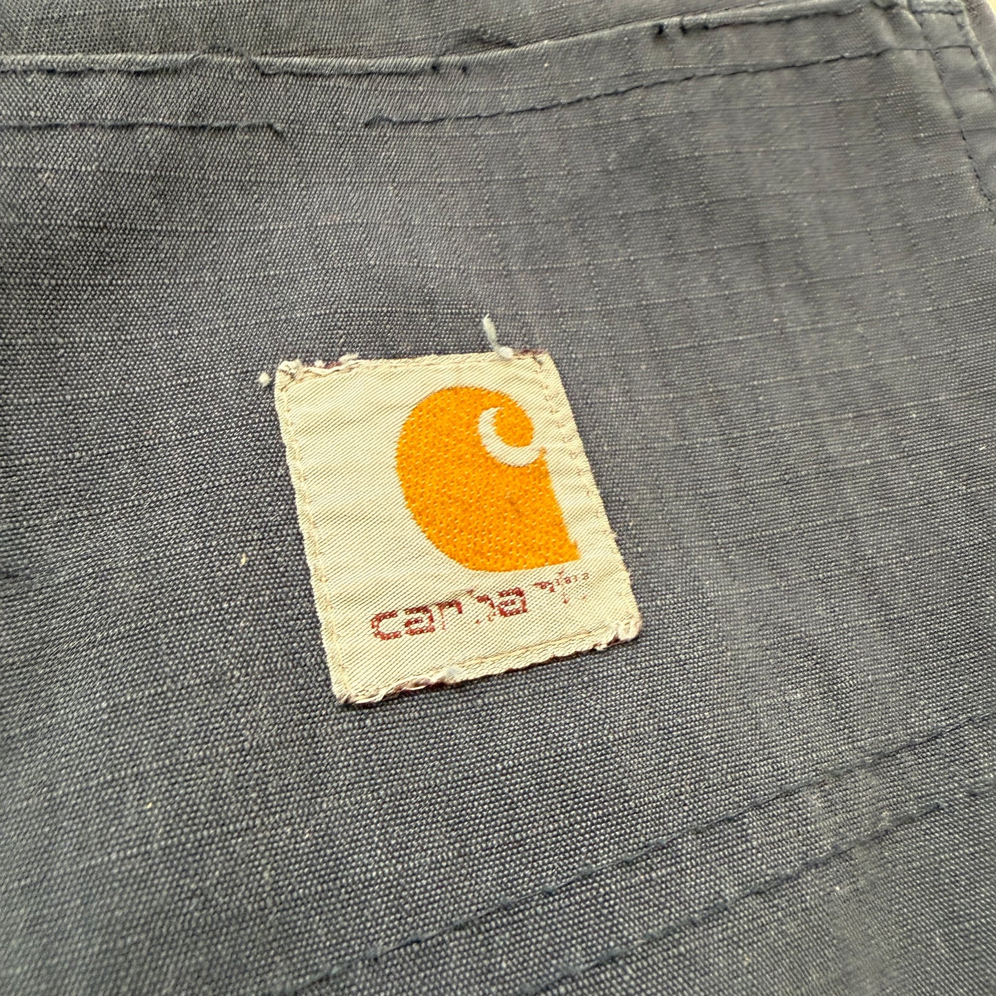 Carhartt Men's Navy Blue Cotton Chino Pants Loose Fit Pockets Classic Size W34