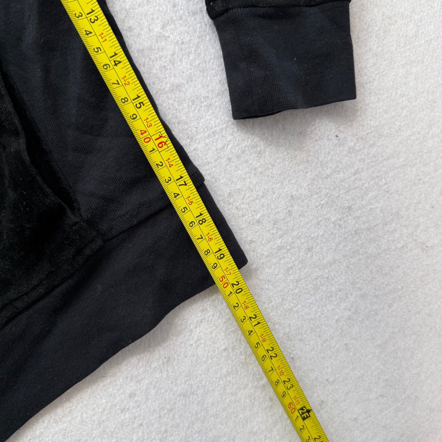 Tommy Hilfiger Women's Black Velour Full Zip Track Jacket Mock Neck Y2K Size M