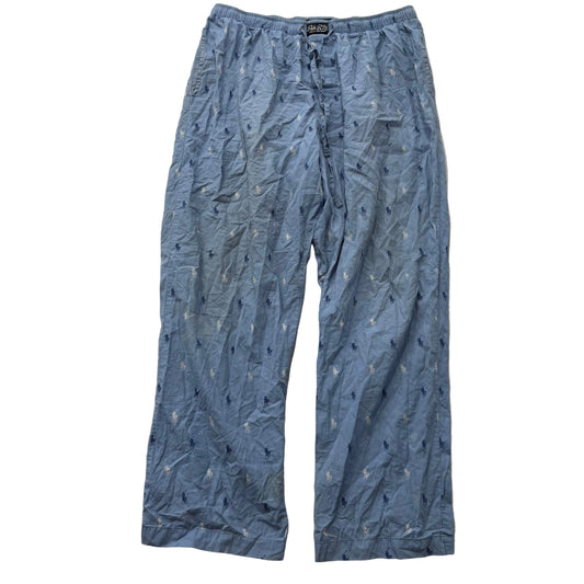 Polo Ralph Lauren Men's Sky Blue Allover Pony Pajama Pants Sleepwear Size XL