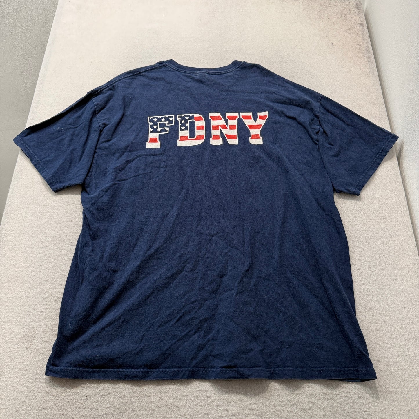 Vintage Hanes Beefy-T Men's Cotton Navy Blue Short Sleeve T-Shirt Crewneck - 2Xl
