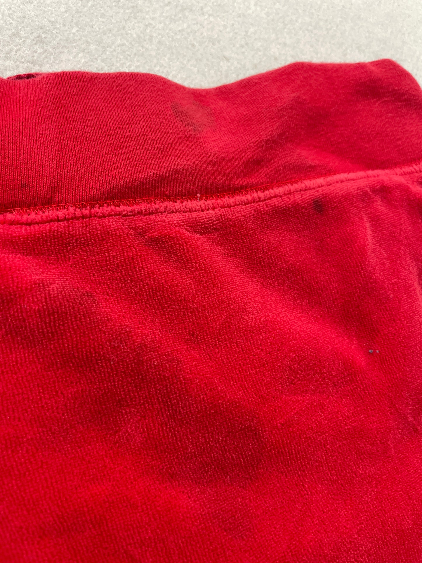 Juicy Couture Women's Red Velour Flared Track Pant Loungewear Preppy Y2K Size M