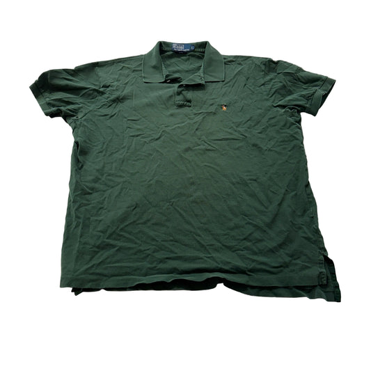 Polo Ralph Lauren Mens Dark Green Pima Cotton Polo Shirt Embroidered Logo Size L