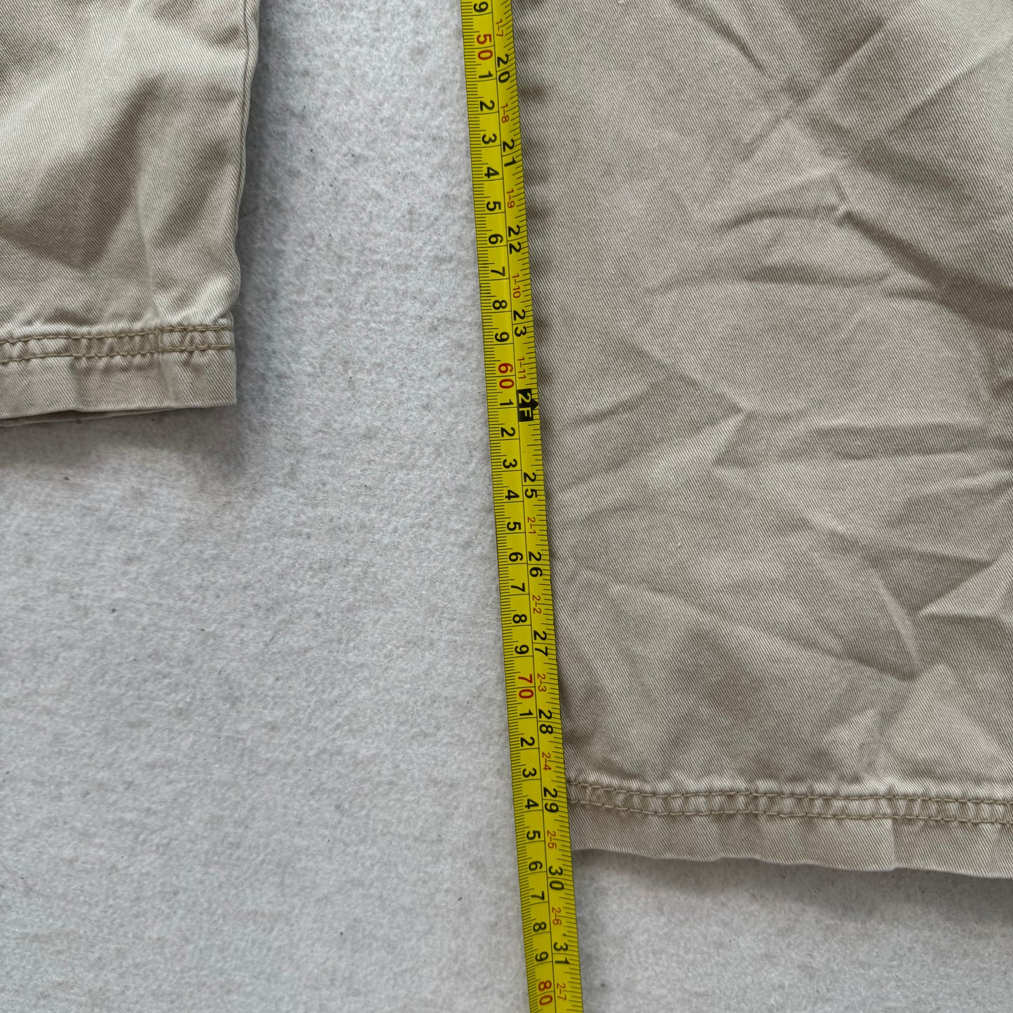Unionbay Men's Khaki Cotton Straight Leg Cargo Pants Pockets Outdoor Size 38