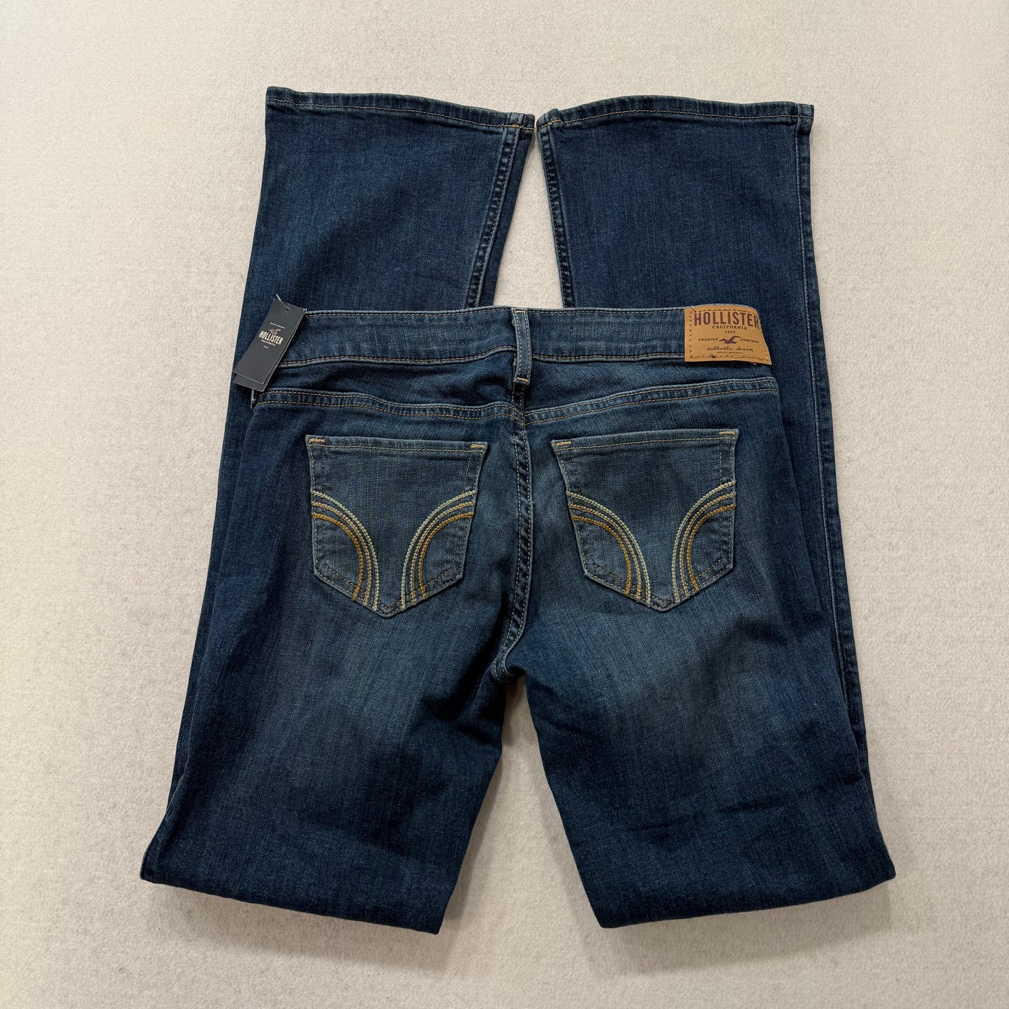 Hollister Low Rise Bootcut Dark Blue Denim Jeans Y2K NWT Size S