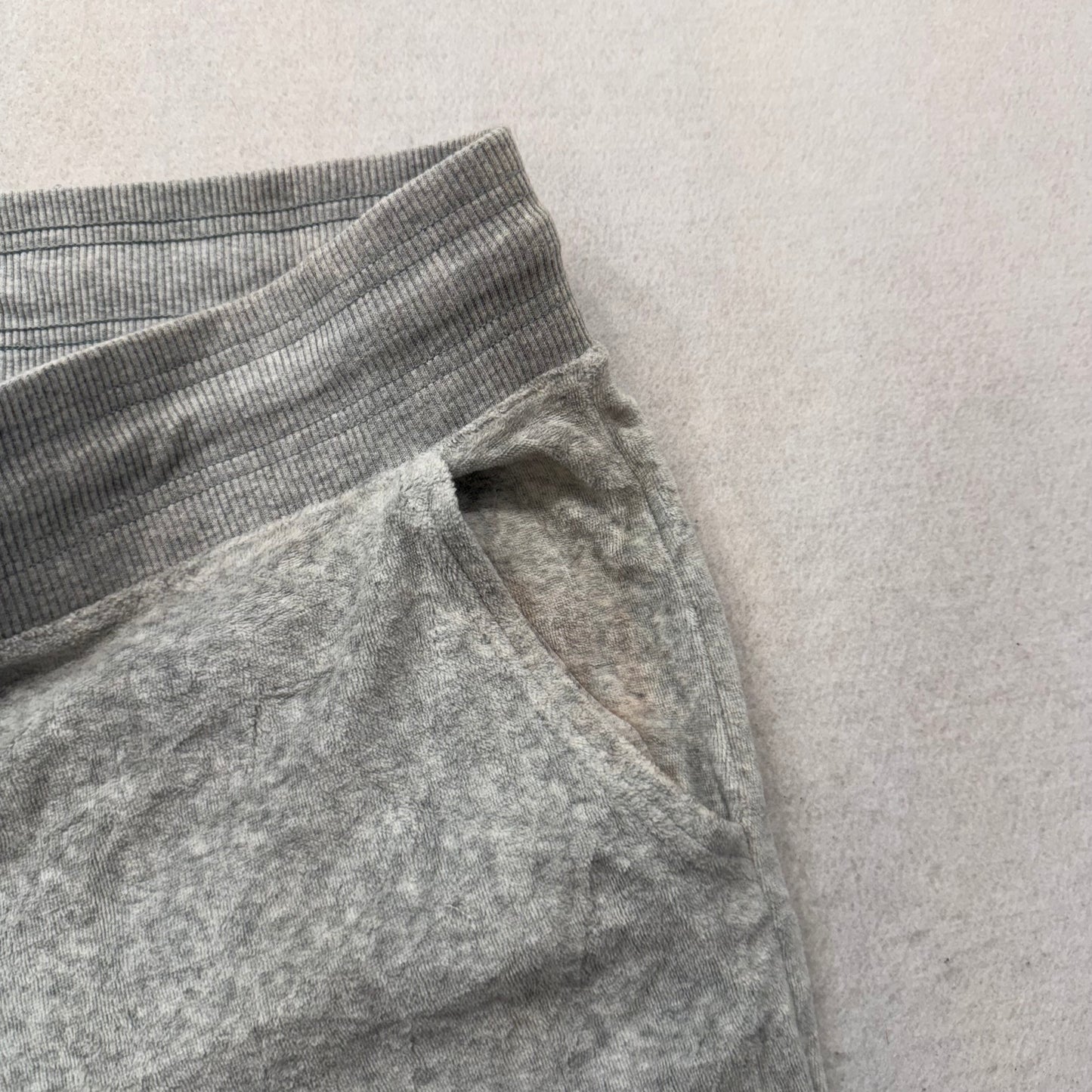 Juicy Couture Women Heather Gray Terrycloth Bell Bottom Flare Track Pant Size XL