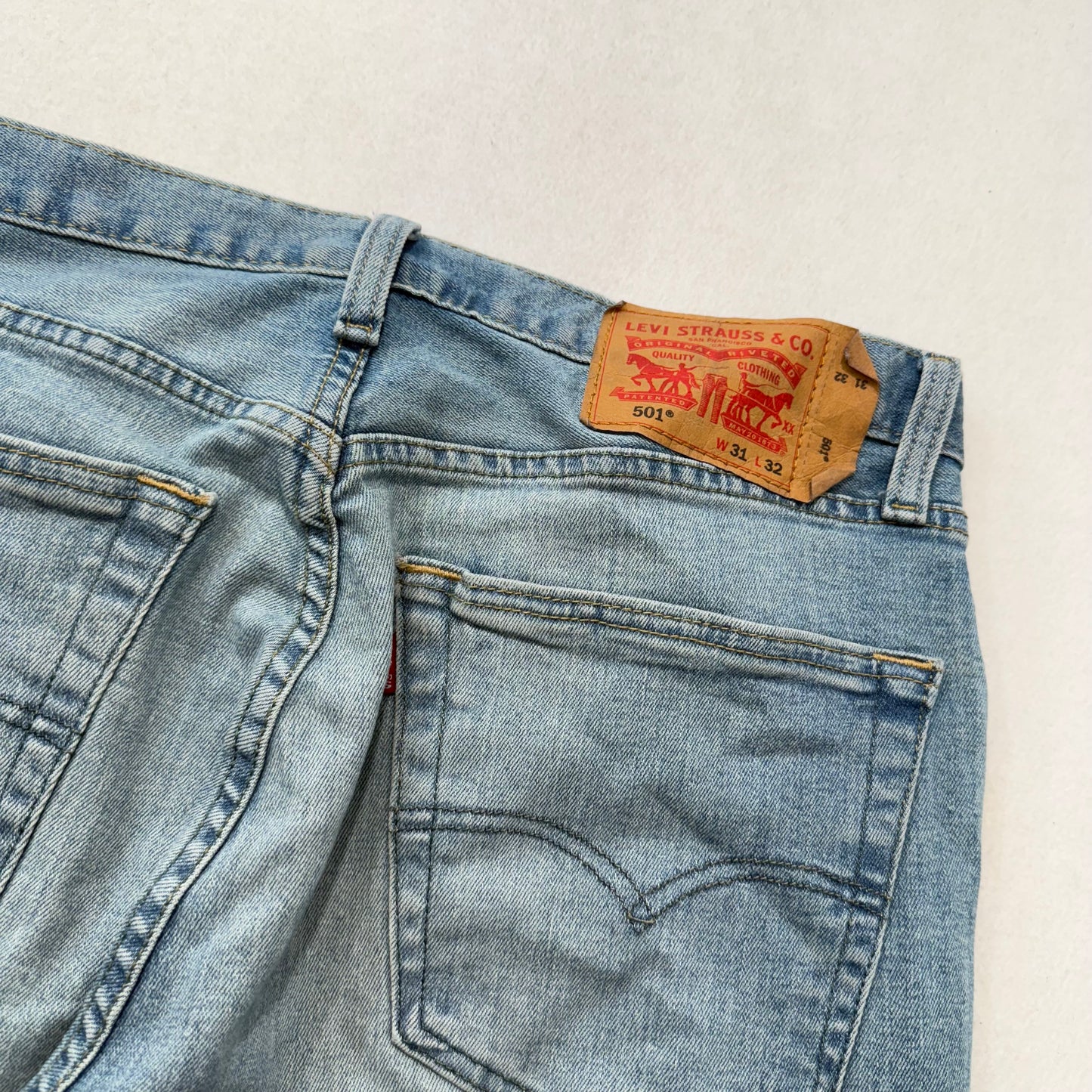 Levi Strauss & Co. 501 Men's Light Blue Denim Slim Straight Leg Jeans Waist 31