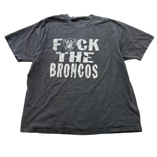 Unbranded Men's Charcoal Gray Cotton Bootleg T-Shirt Graphic Rivalry Tee Size XL