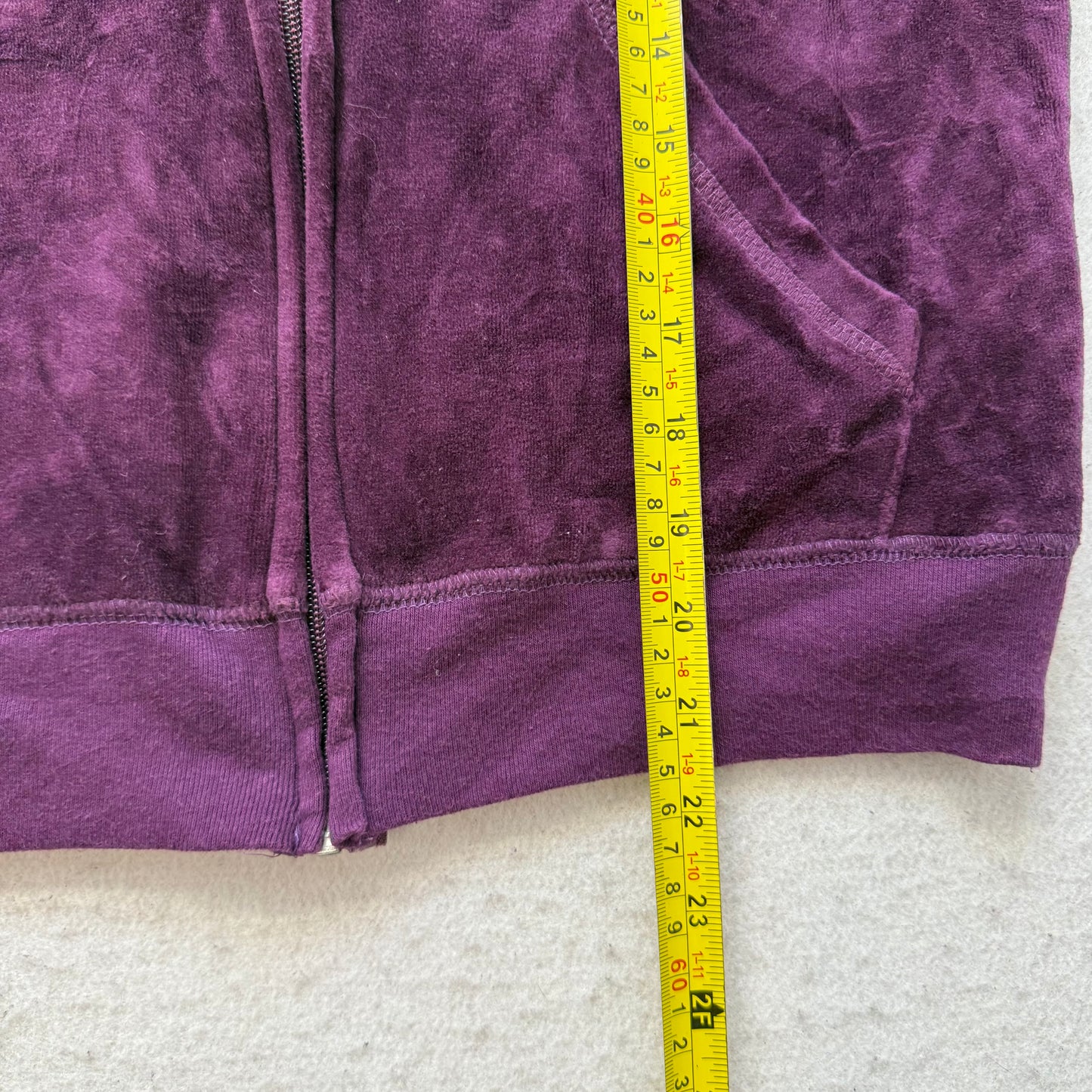 Juicy Couture Women's Deep Purple Zip-Up Hoodie & Pants Tracksuit Set Size L