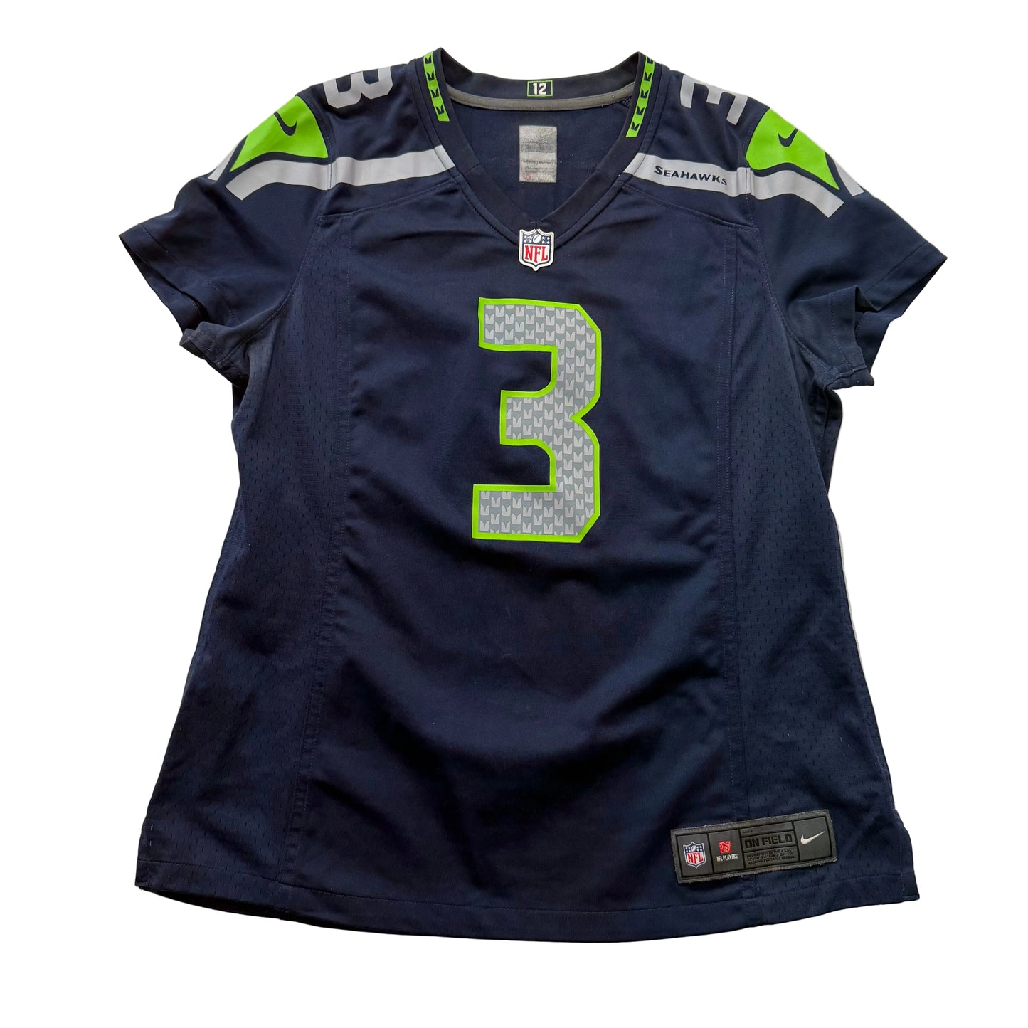 Nike Seattle Seahawks Women's Navy Russell Wilson #3 NFL On Field Football Jersey