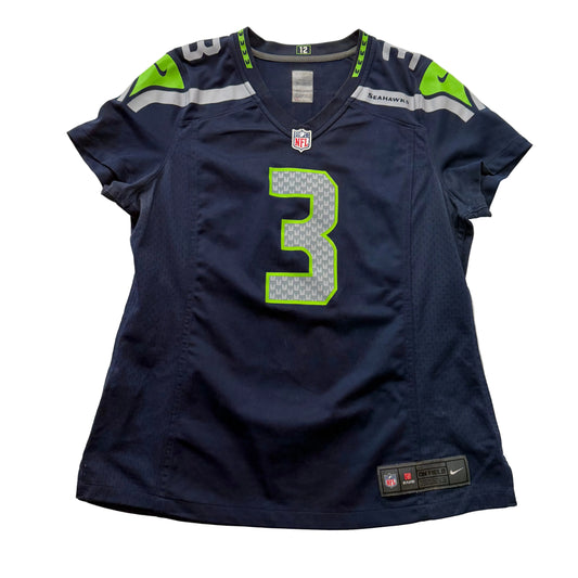 Nike Seattle Seahawks Women's Navy Russell Wilson #3 NFL On Field Football Jersey
