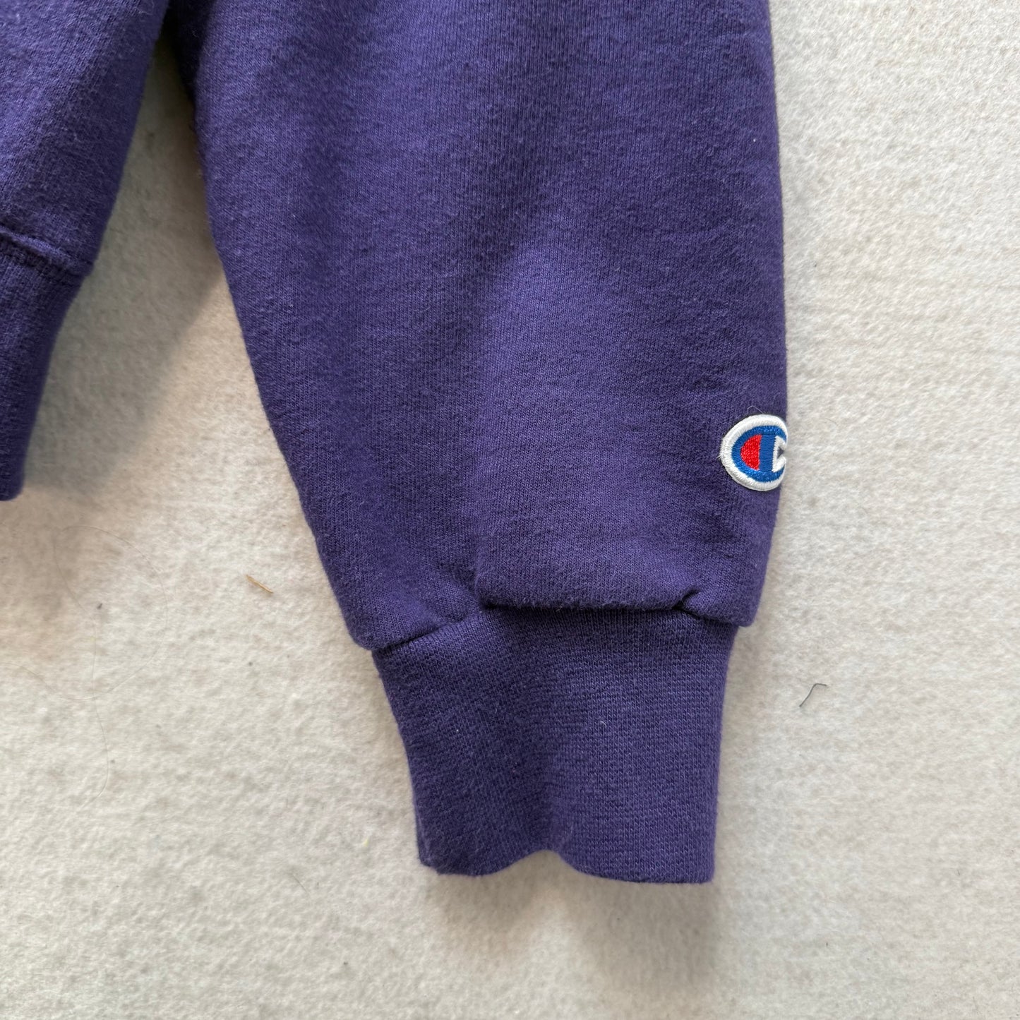 Champions Mens Indigo Cotton Pullover Hoodie Kangaroo Pocket Graphic Logo Size M