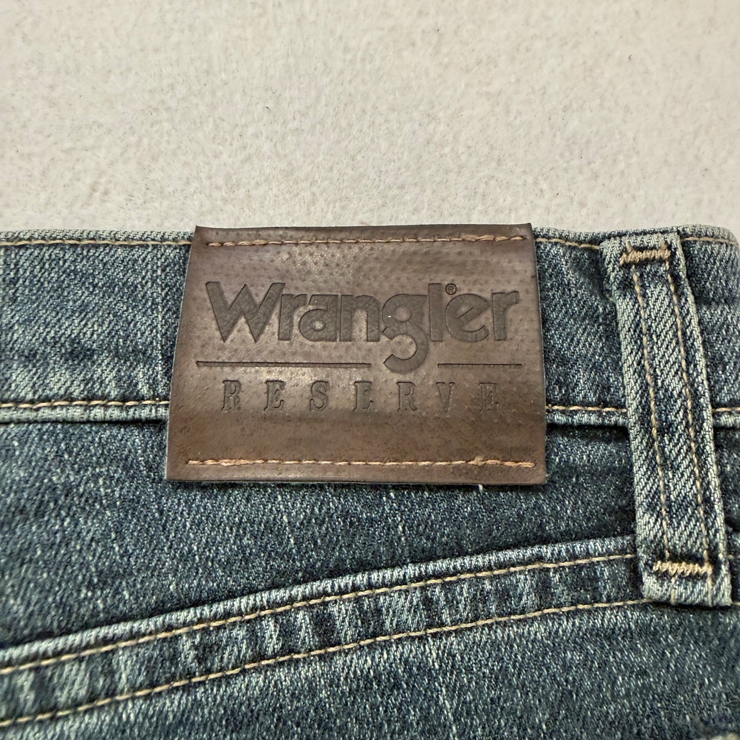 Wrangler Reserve Advanced Comfort Men's Blue Straight Leg Denim Jeans Size W32