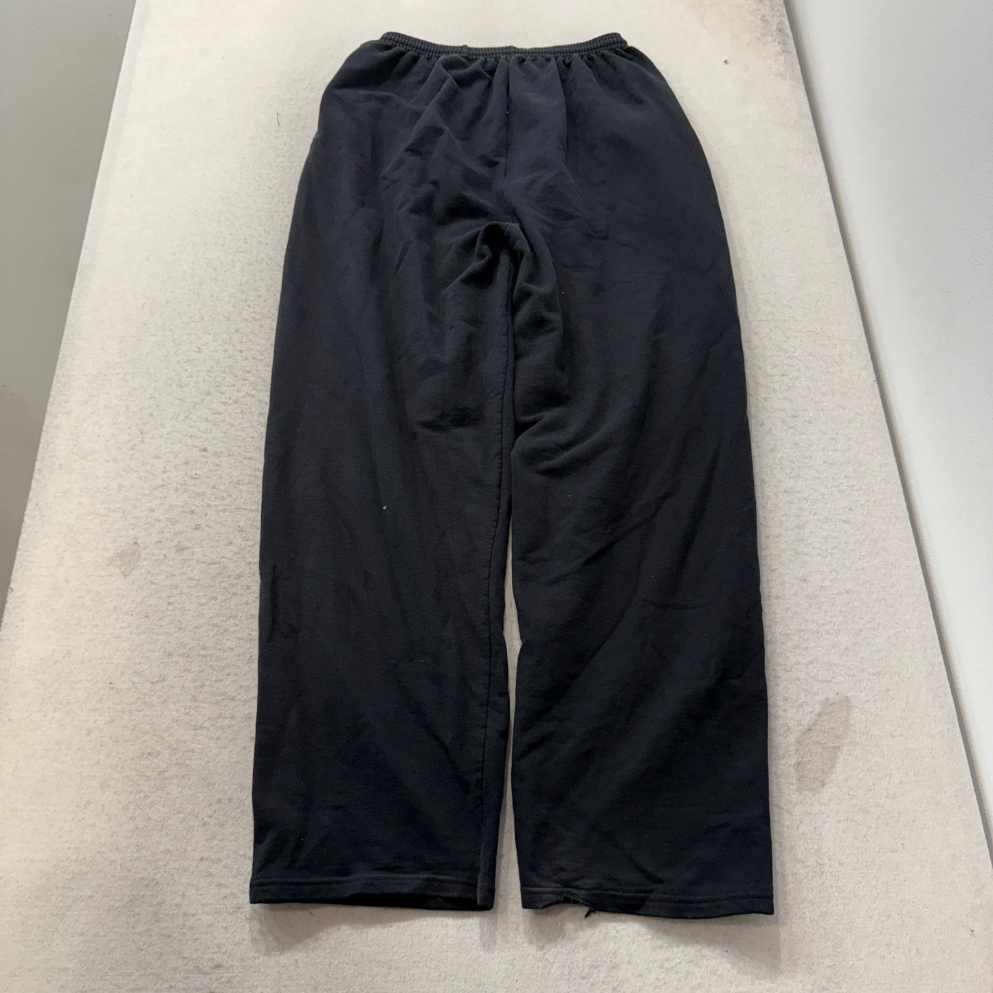 Champion Eco Authentic Womens Black Fleece Wide-Leg Sweatpants Baggy Logo Size L