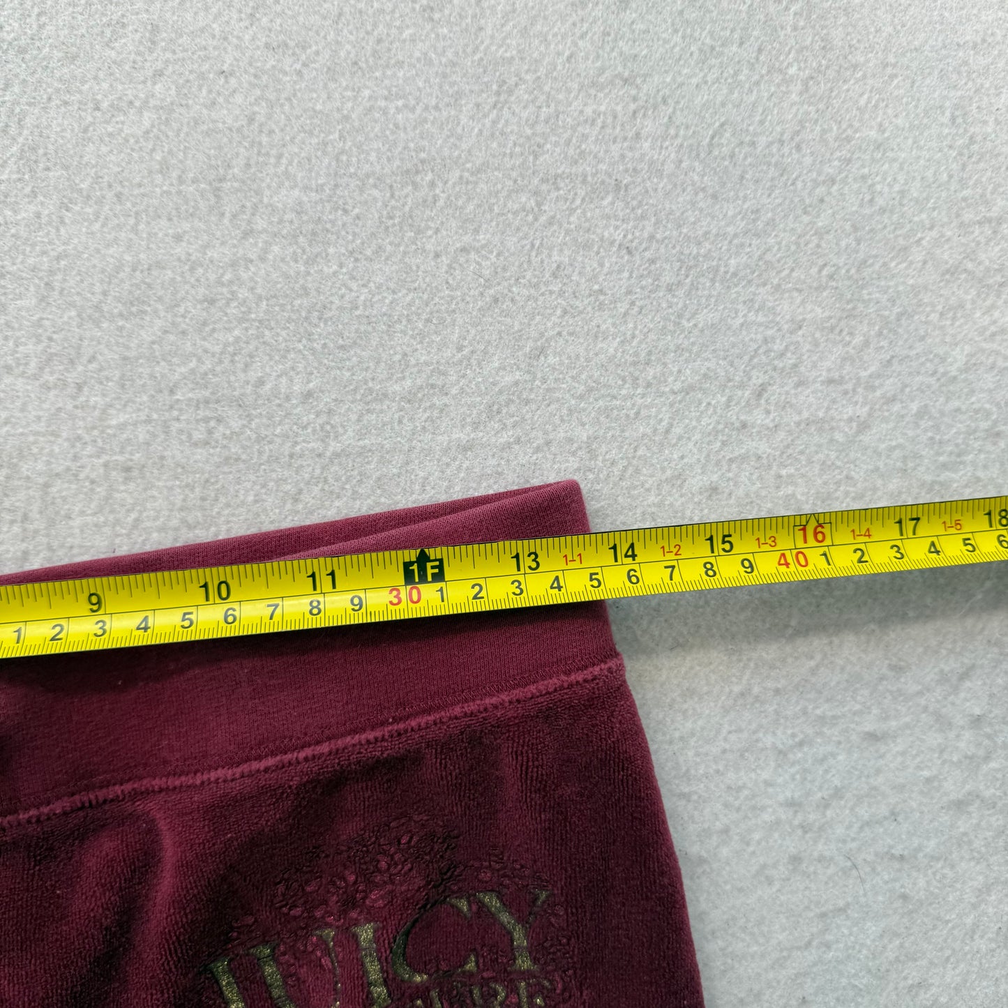 Juicy Couture Women's Maroon Velour Flared Track Pant Loungewear Preppy Size XS