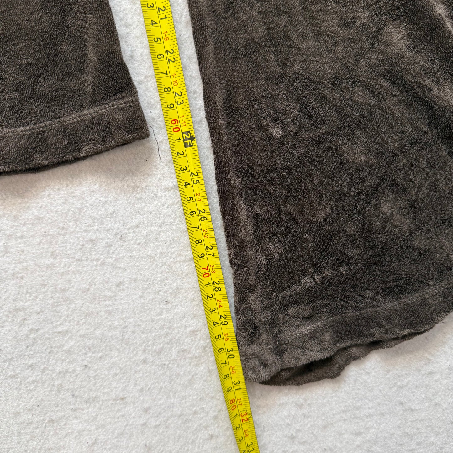 Juicy Couture Women's Brown Terrycloth Flared Track Pant Snap Pocket Logo Size M