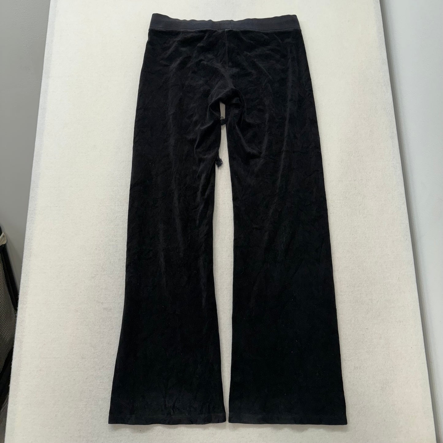 Vintage Juicy Couture Black Flare Velour Pants Size M