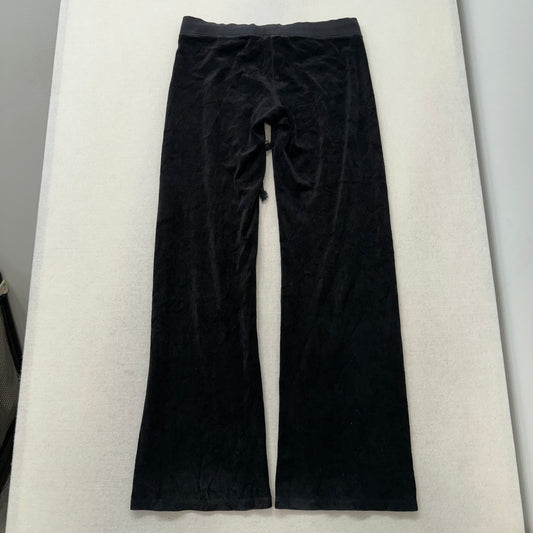 Vintage Juicy Couture Black Flare Velour Pants Size M