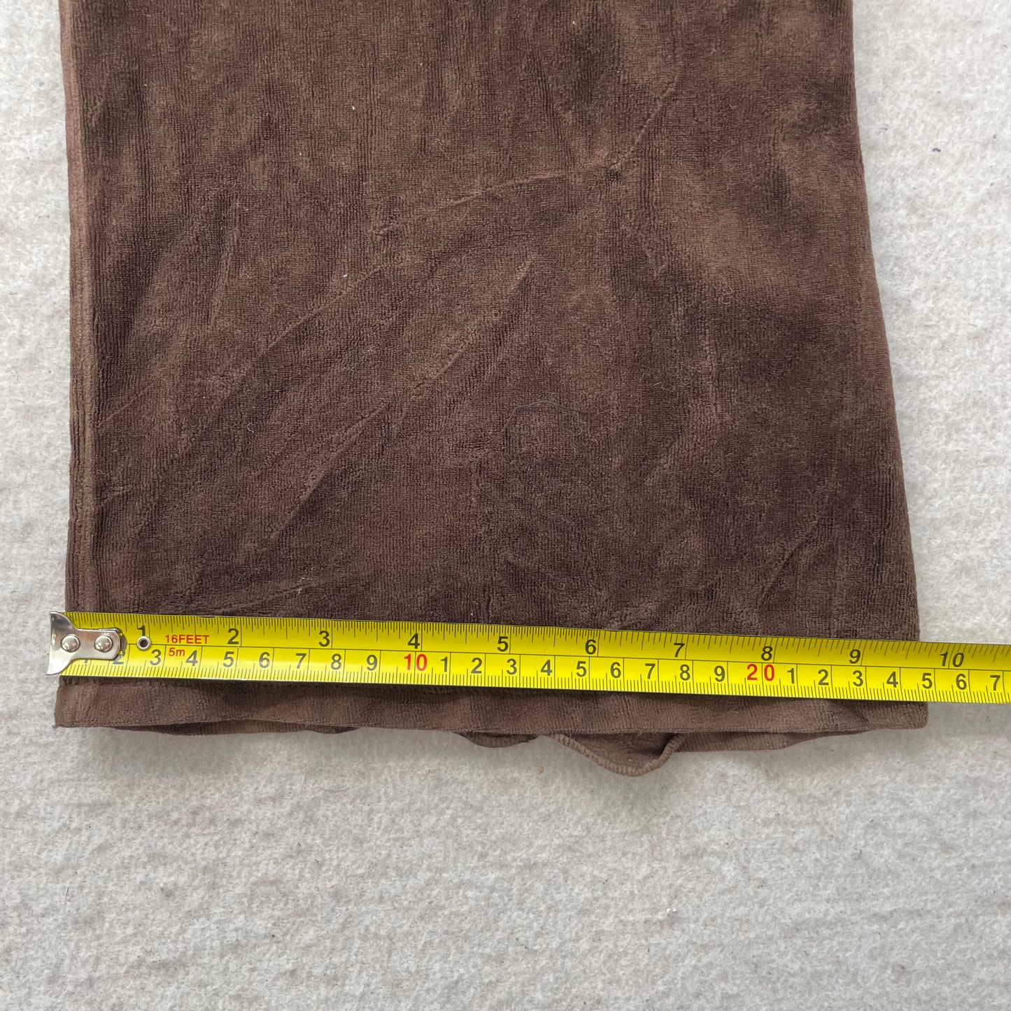 Vintage Juicy Couture Womens Dark Brown Velour Flared Leg Track Pant Logo Size S