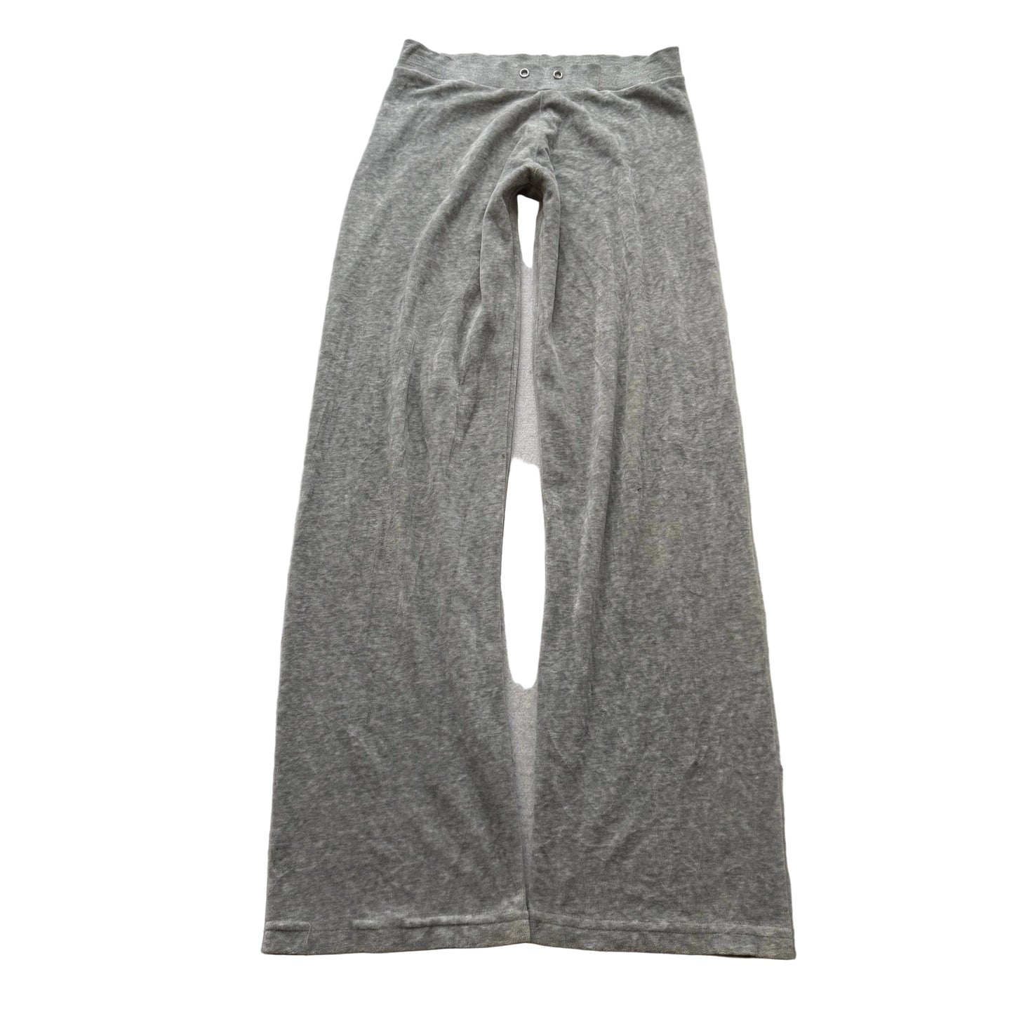2003 Vintage Juicy Couture Women's Heather Gray Velour Flared Track Pant Size S