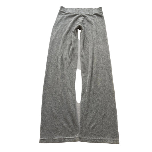 2003 Vintage Juicy Couture Women's Heather Gray Velour Flared Track Pant Size S