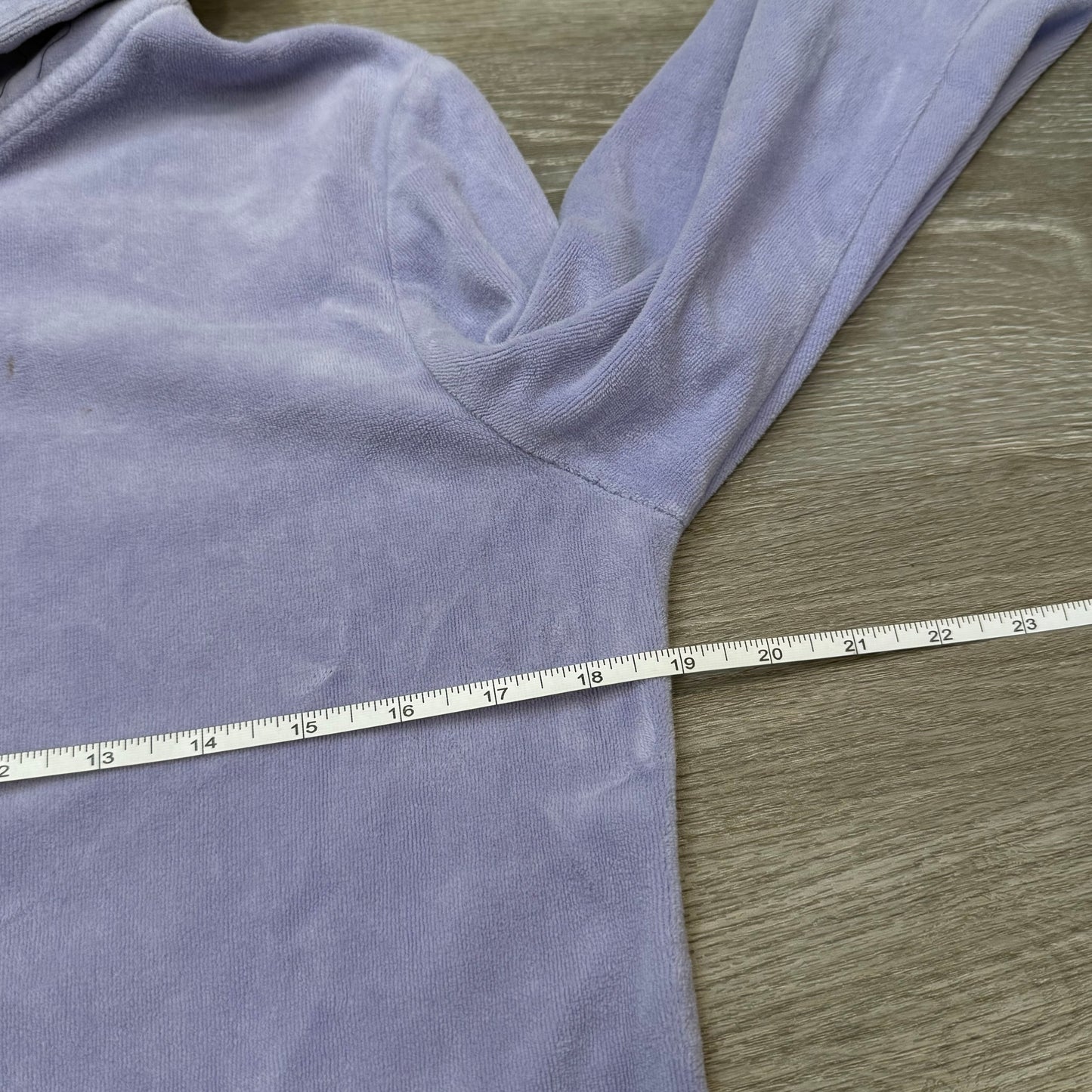 Vintage Juicy Couture Women's Lavender Velour Full Zip Hoodie Loungewear Size L