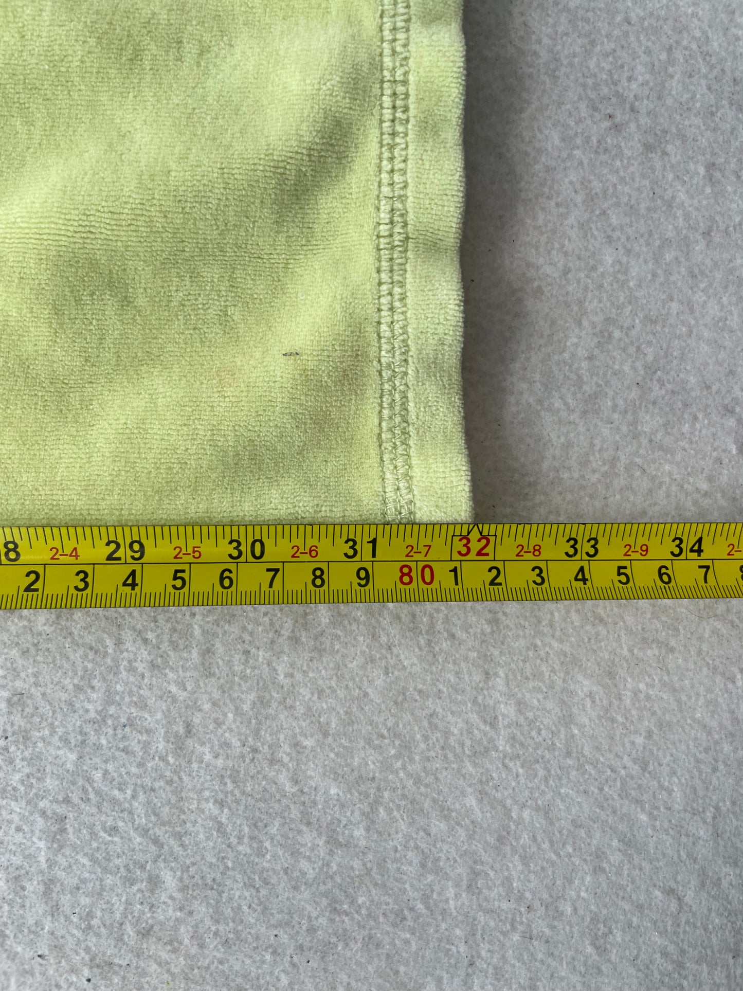 Aeropostale Women's Light Lime Green Velour Flared Track Pant Logo Preppy Size L