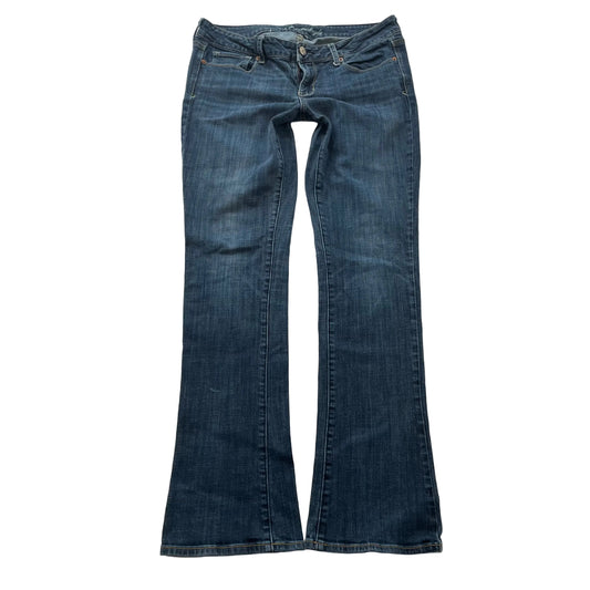 American Eagle Skinny Kick Women's Blue Bootcut Jeans Pockets Stretch Size 14