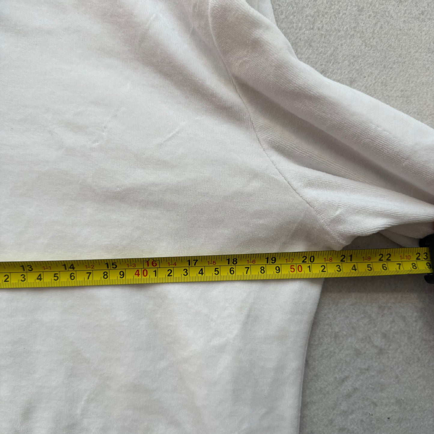 Juicy Couture Women's White Velour Zip-Up Hoodie Drawstring Pockets Y2k Size XL