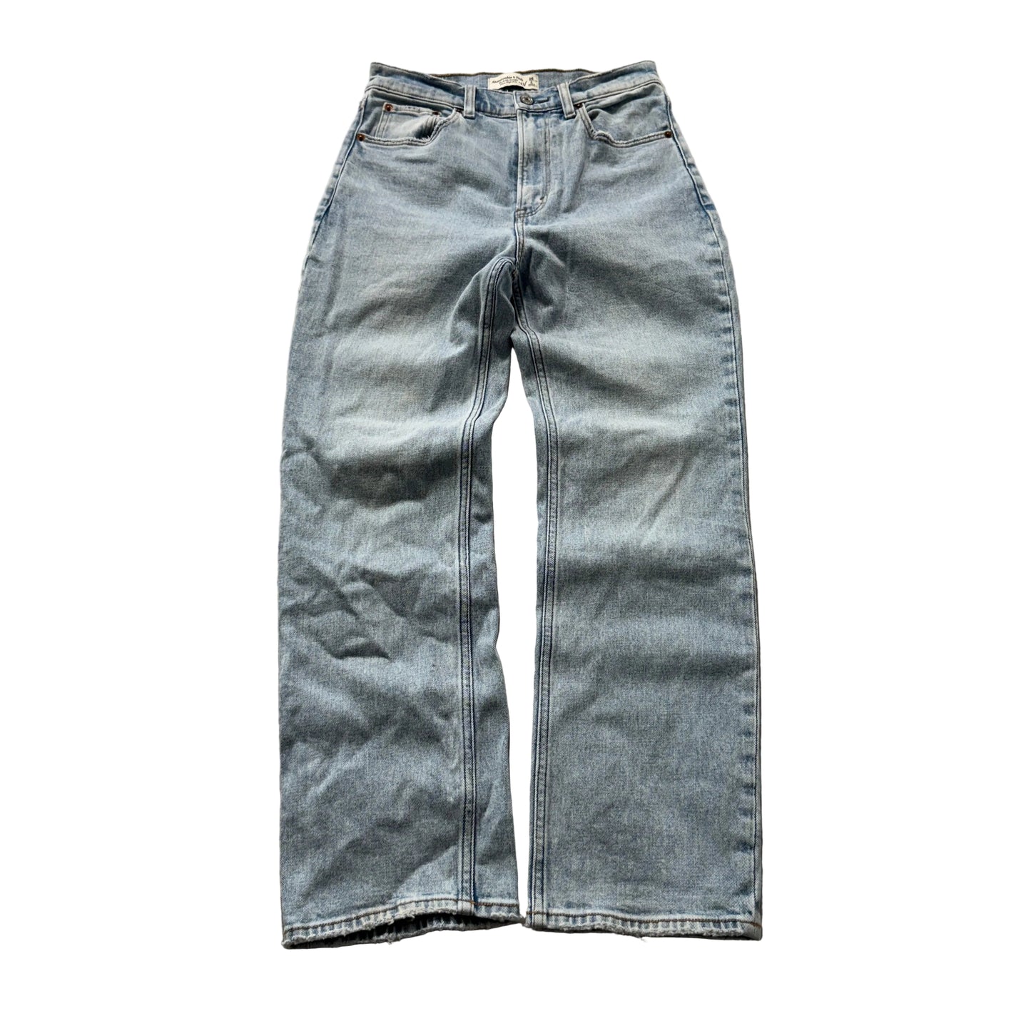 Abercrombie & Fitch Women Blue Ankle Straight Denim Jeans Ultra High Rise - 26/2
