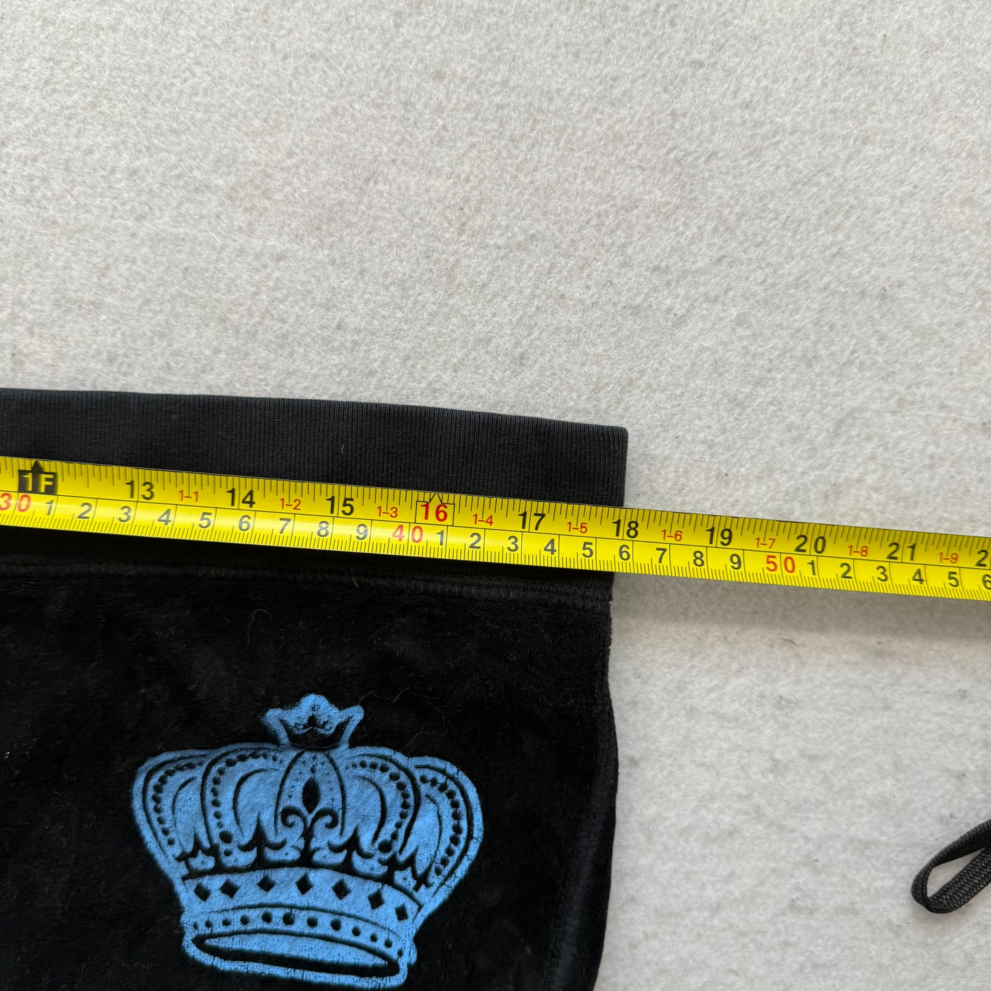 Vintage Juicy Couture Women's Black Velour Flared Track Pants Crown Logo Size L