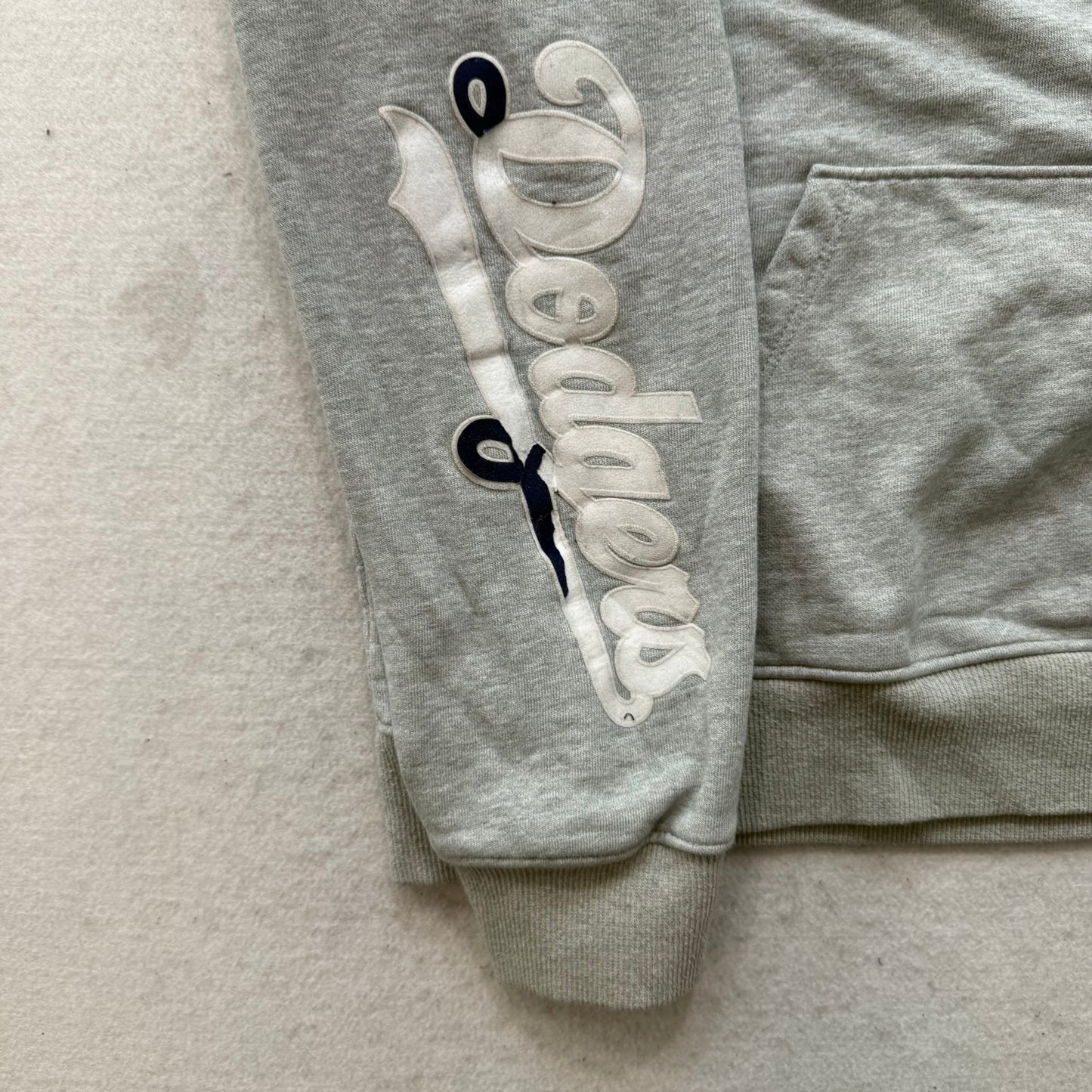 Pro Standard Men's Heather Gray Cotton LA Dodgers Pullover Hoodie Graphic Size L